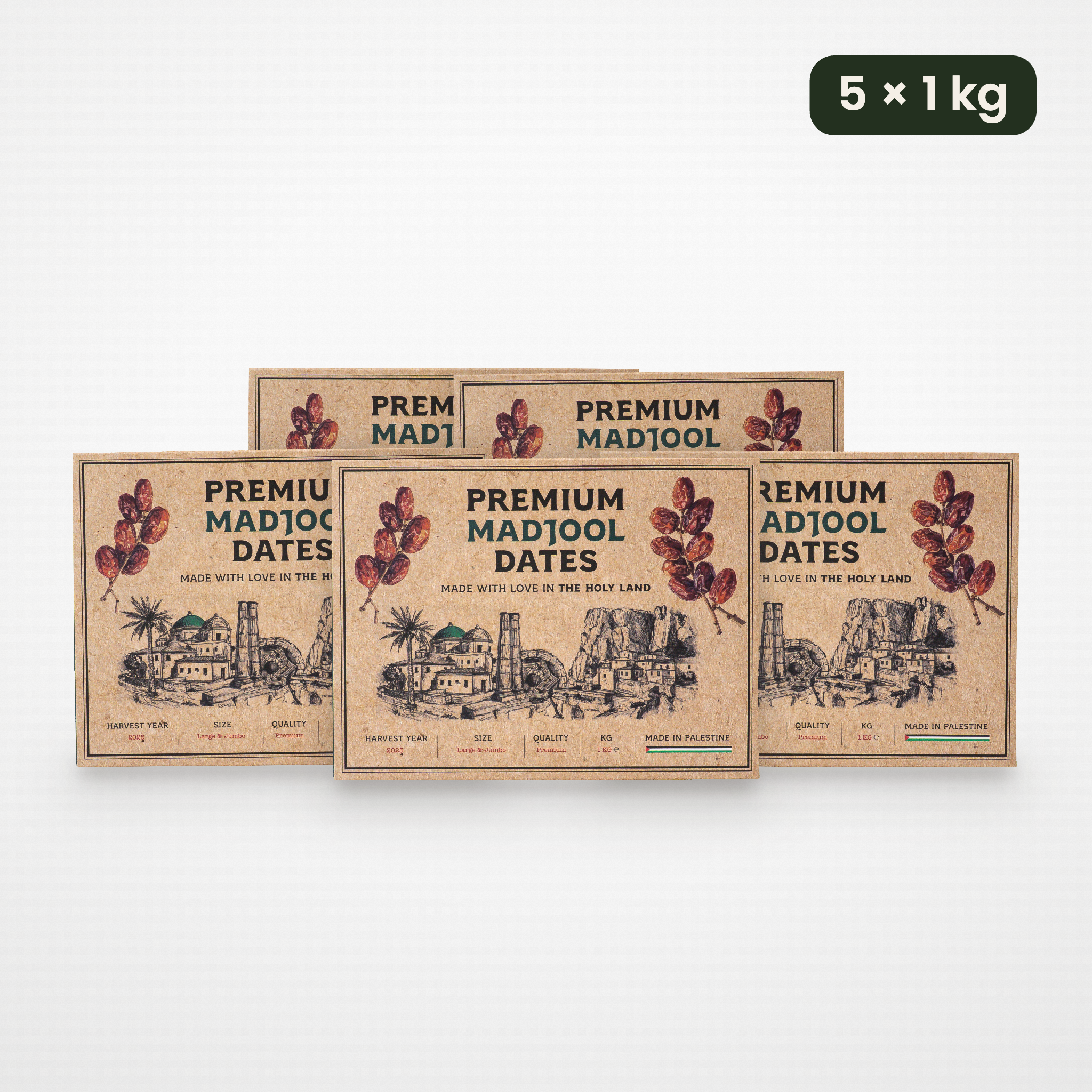 5 x 1 Kilo Premium Madjool Datteln