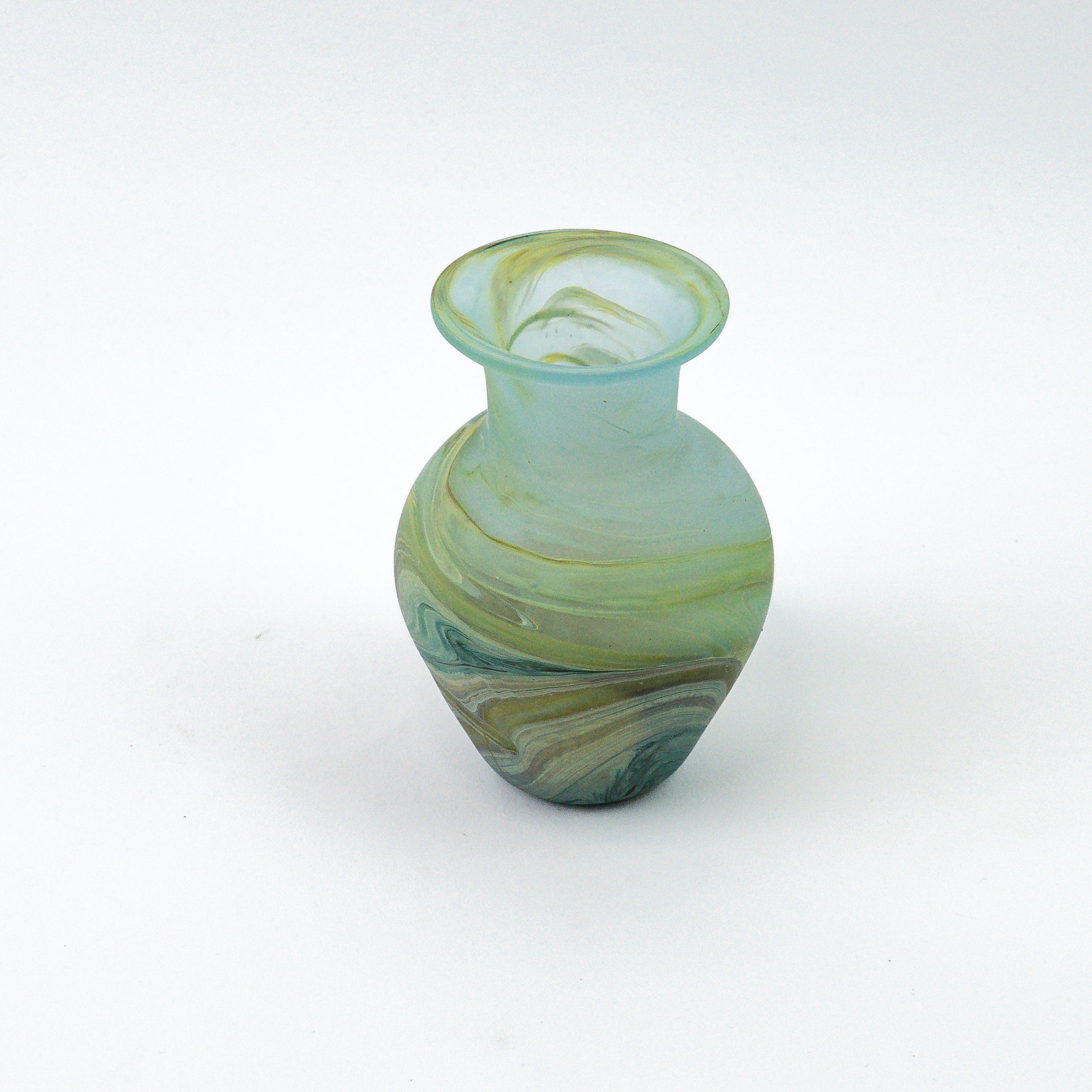 Hebron Mini Vase Lime Green – Recycled Glass & Handblown
