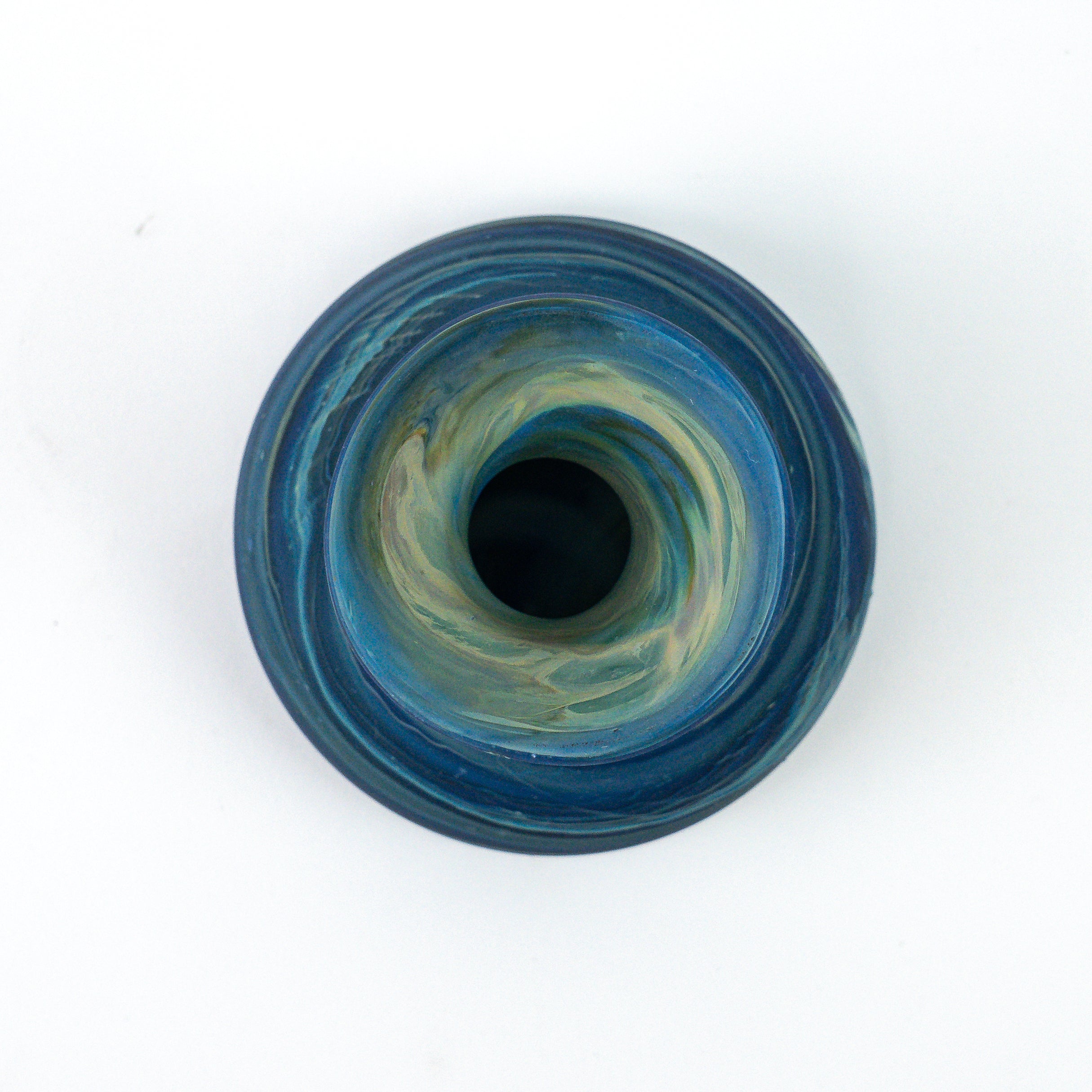 Hebron Mini Vase Blue – Recycled Glass & Hand-blown
