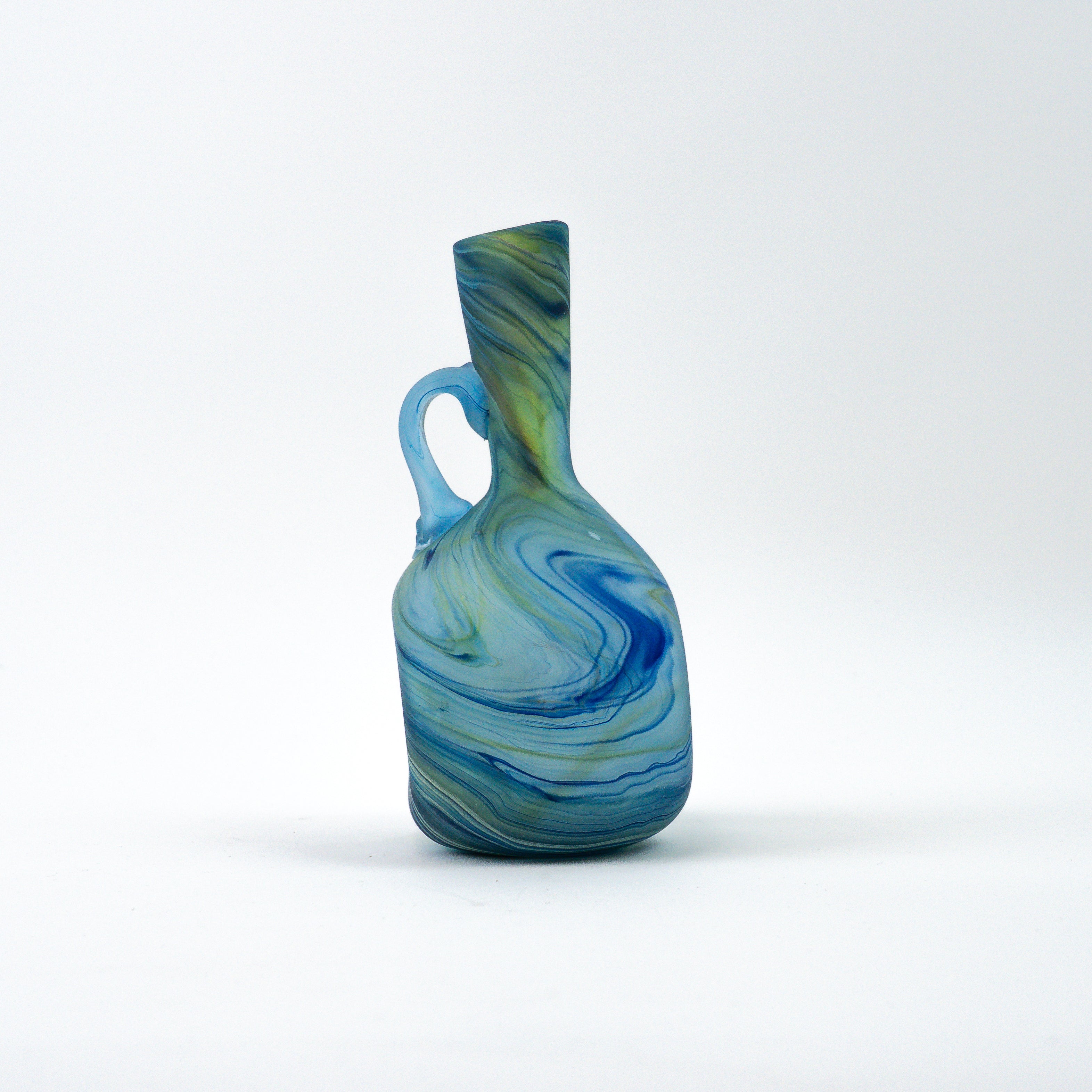 Hebron Mini Carafe / Vase Sky Blue – Recycled Glass & Hand-Blown