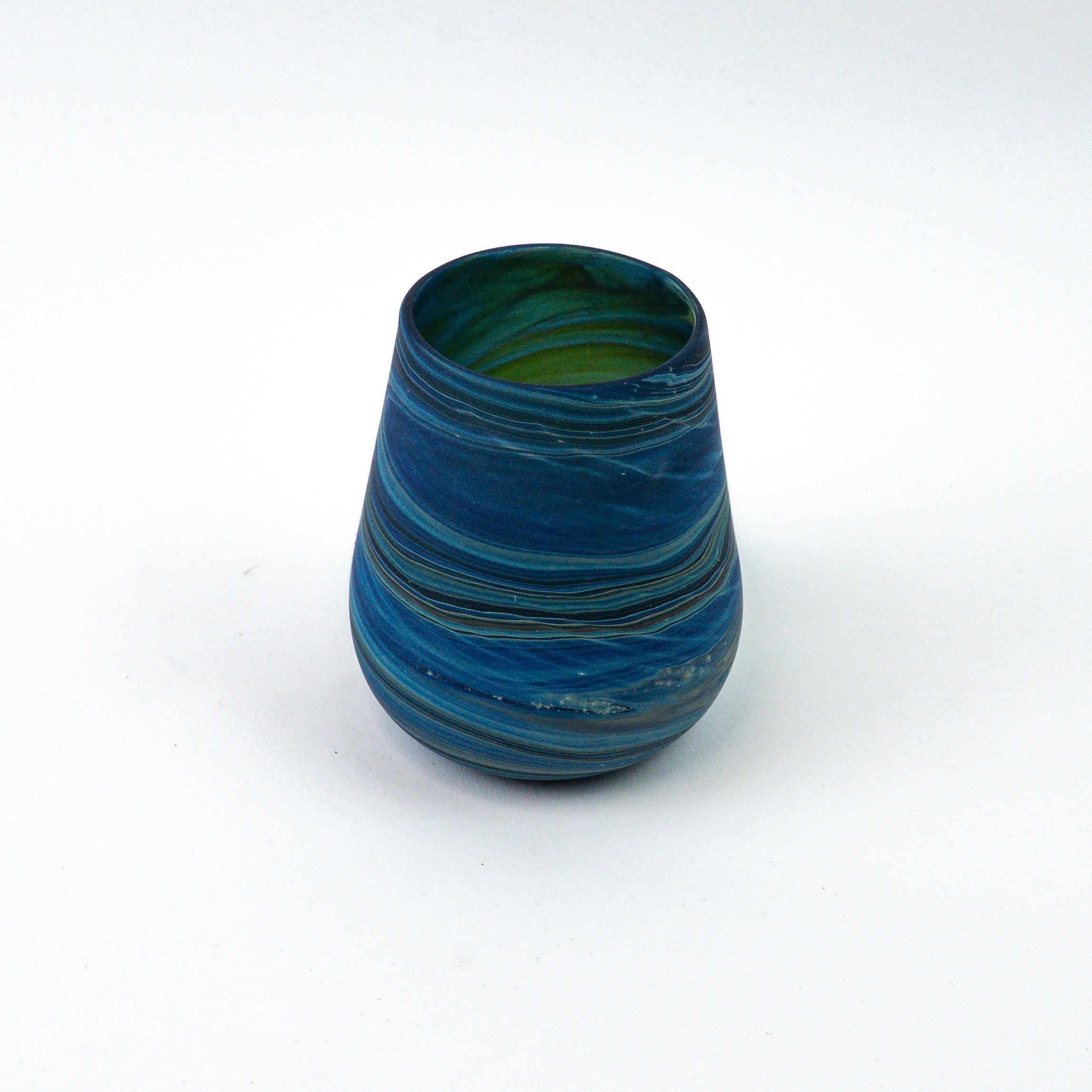 Hebron Blue Mug – Recycled Glass & Hand-Blown