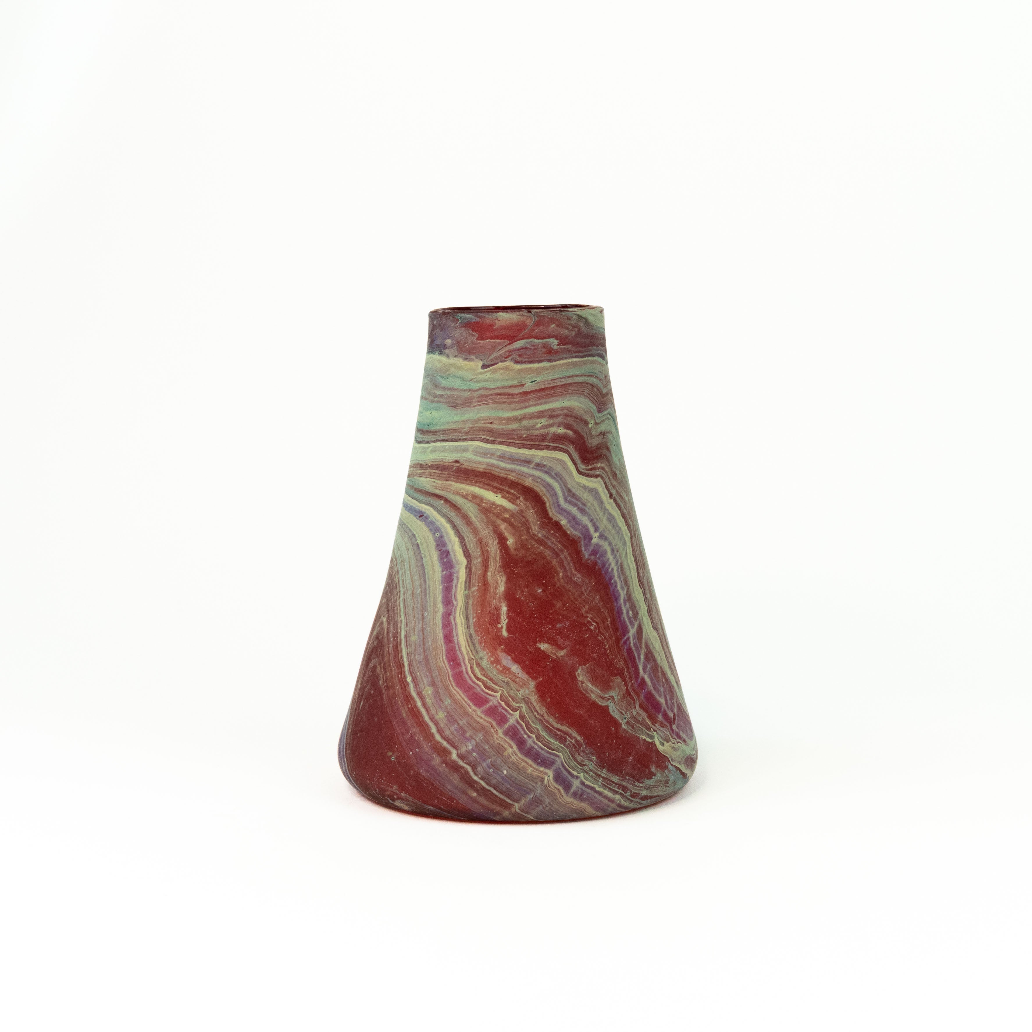 NEU Vase Rot – Recyceltes Glas & Handgeblasen