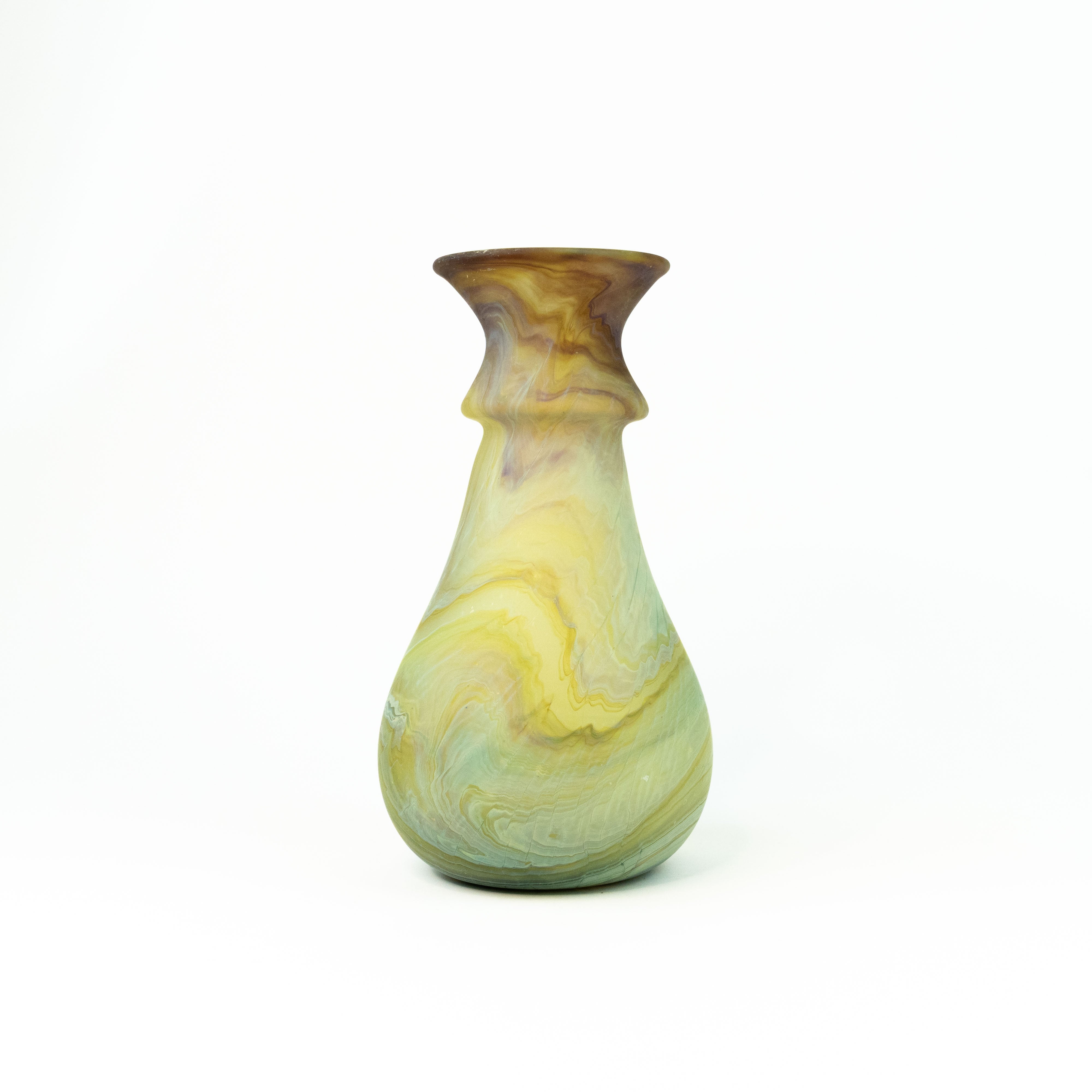 NEU Vase / Karaffe Trikolore Limette – Recyceltes Glas & Handgeblasen