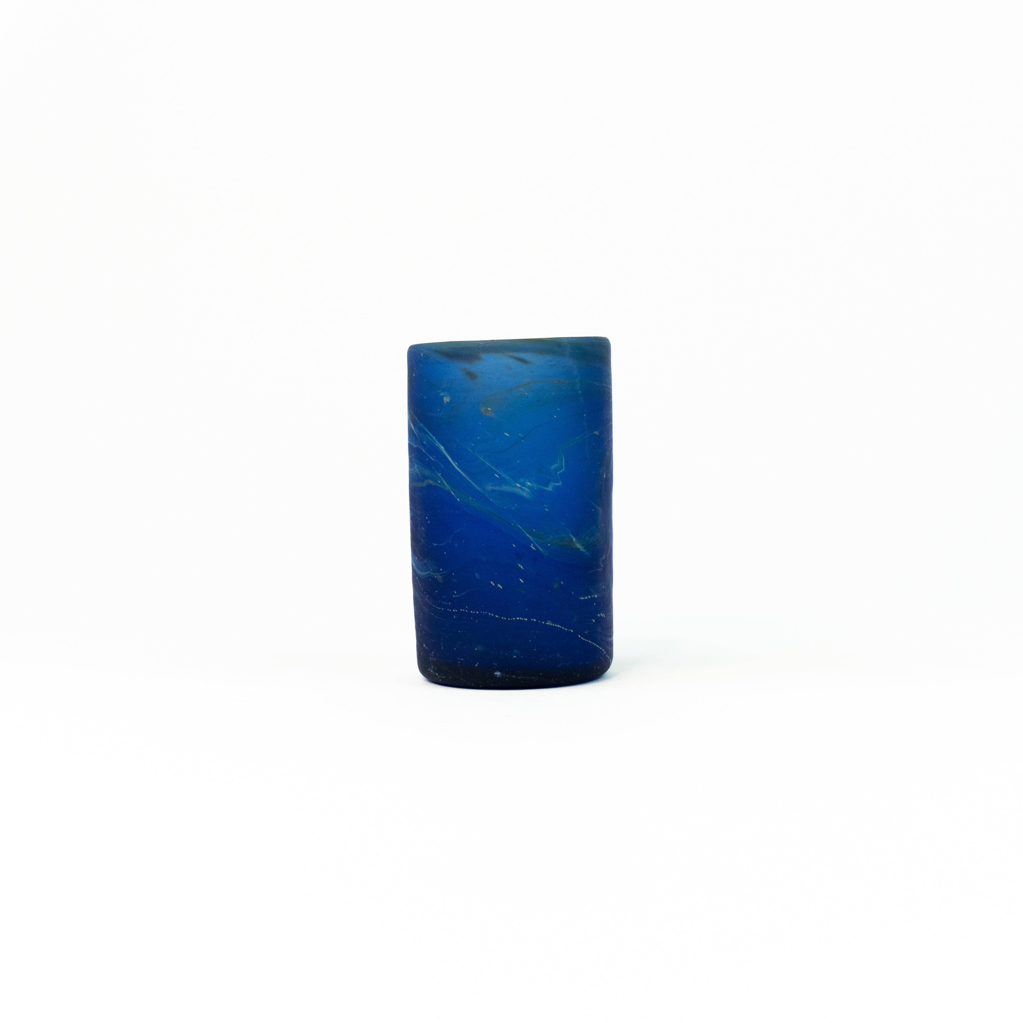 Neu Glas Blau ± 225ml straight/short – Recyceltes Glas & Handgeblasen