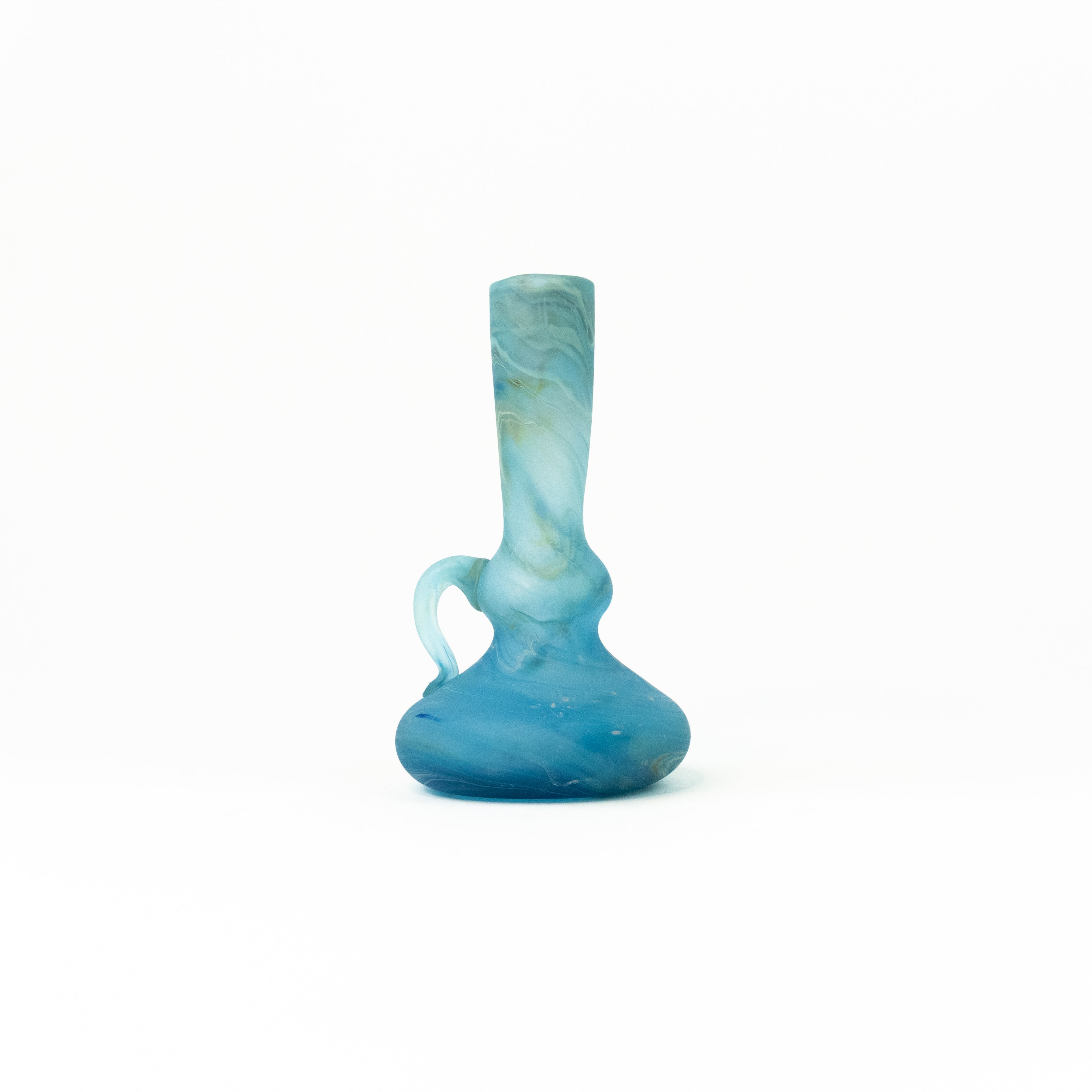NEU Mini Vase / Karaffe Babyblue – Recyceltes Glas & Handgeblasen