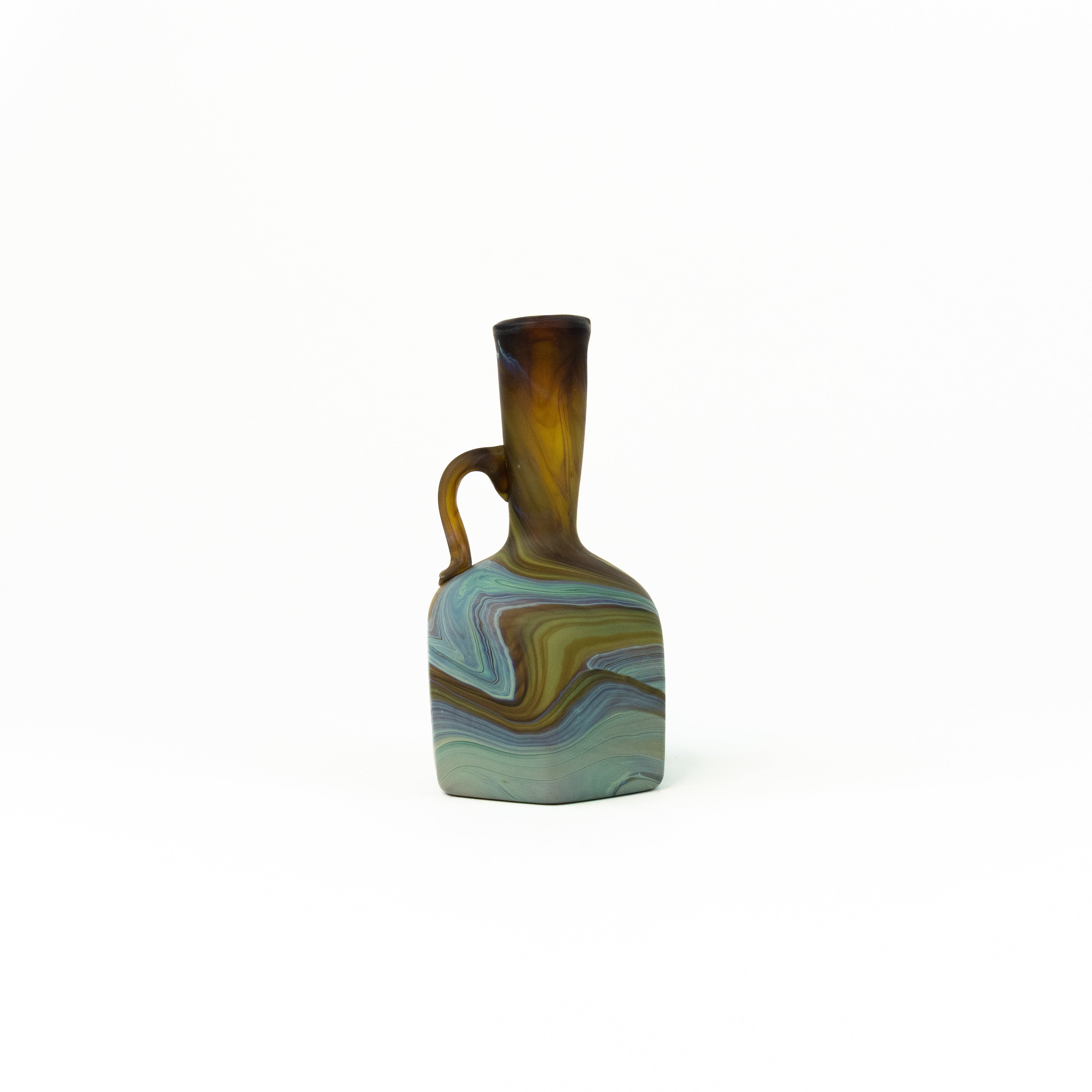 NEU Mini Vase / Karaffe Babyblue – Recyceltes Glas & Handgeblasen