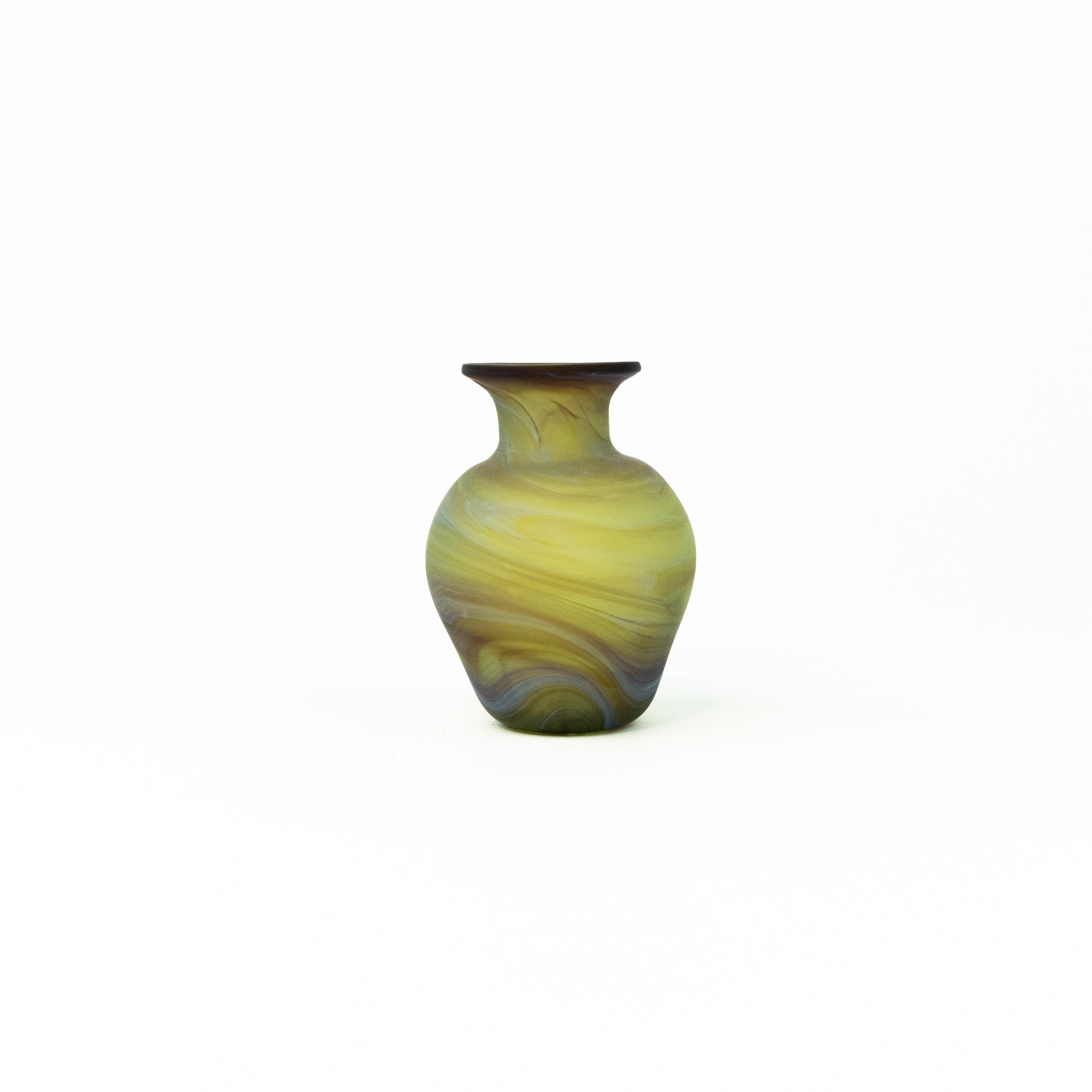 NEU Mini Vase / Karaffe braun – Recyceltes Glas & Handgeblasen