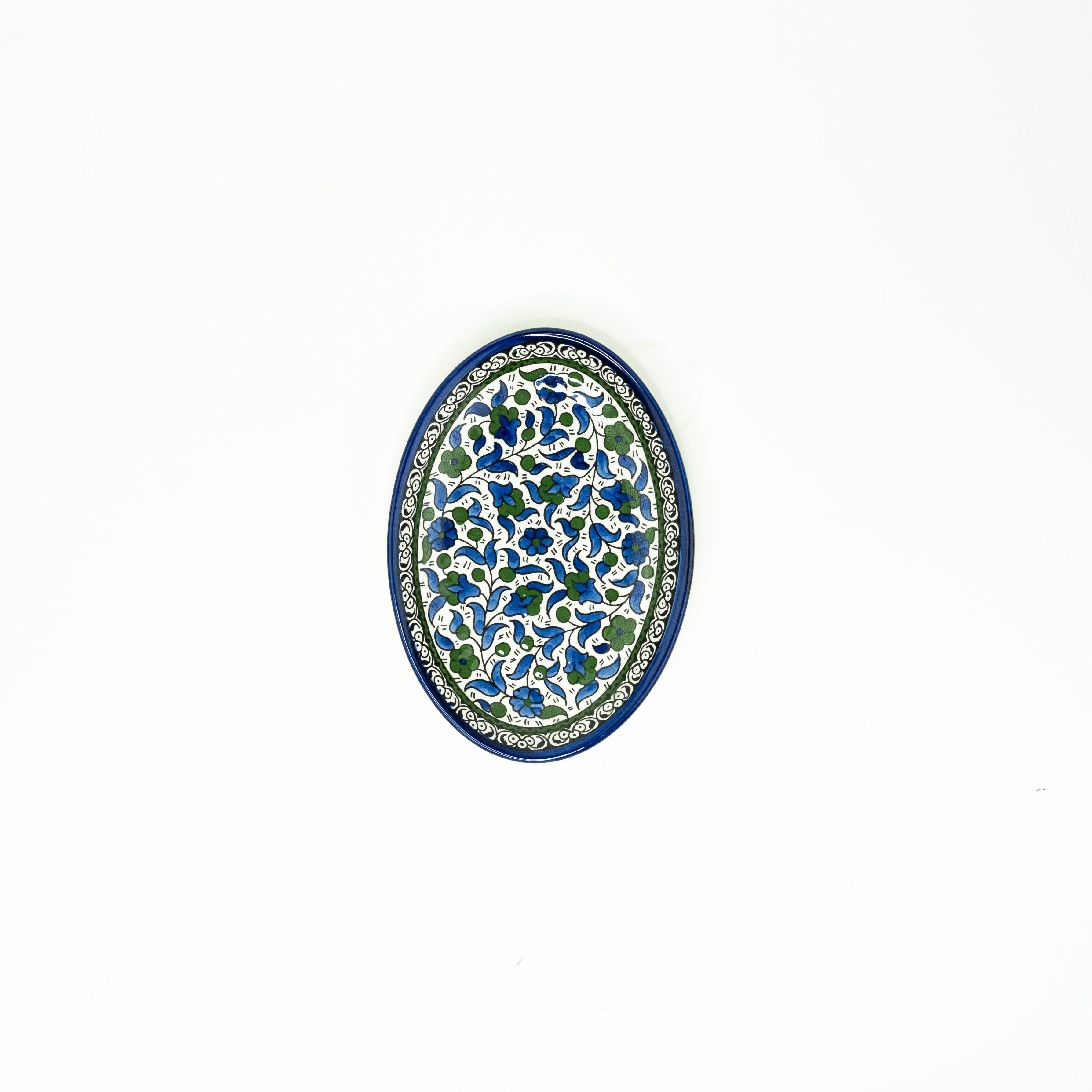 Oval 22 cm flach grün