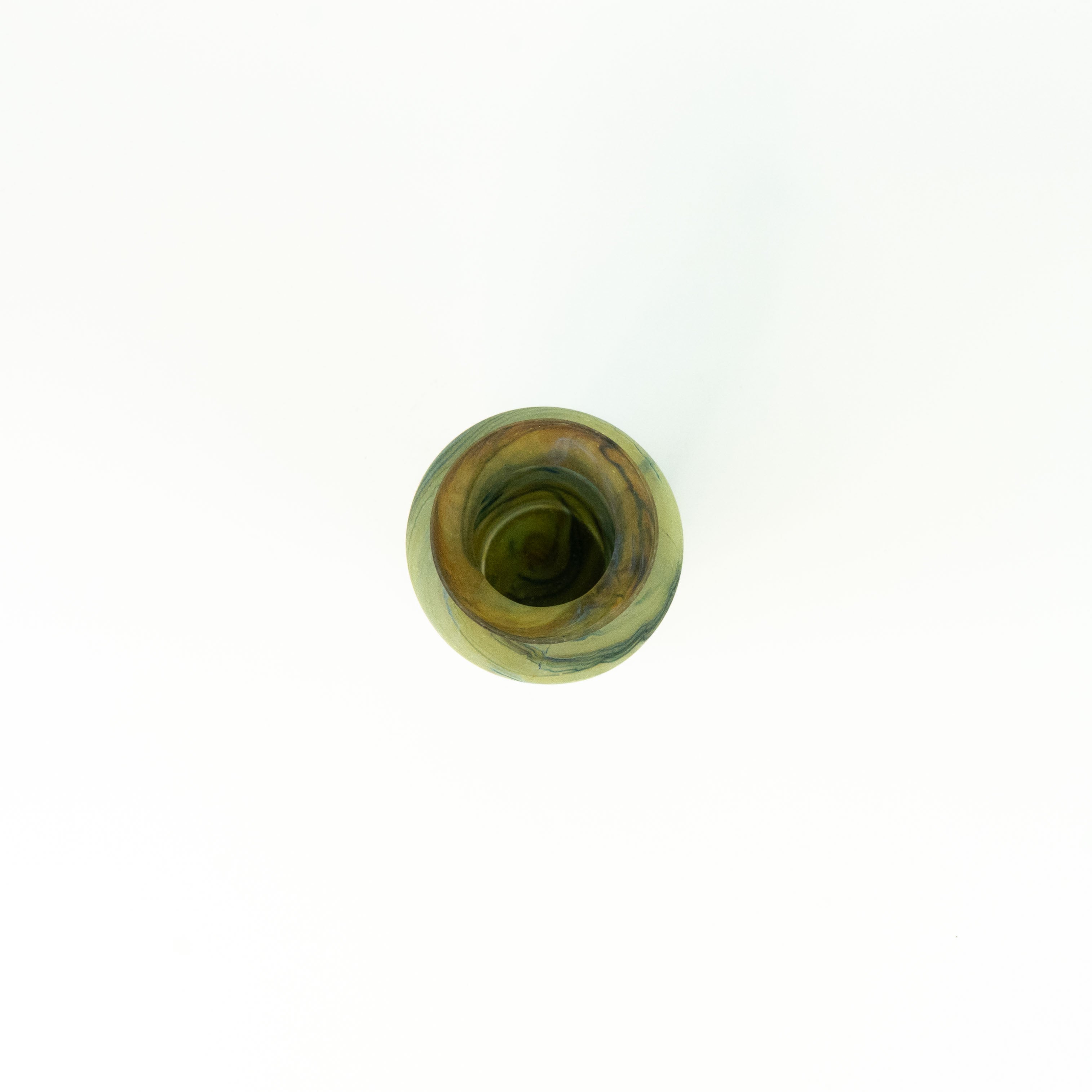 NEU Vase Trikolore Limette – Recyceltes Glas & Handgeblasen