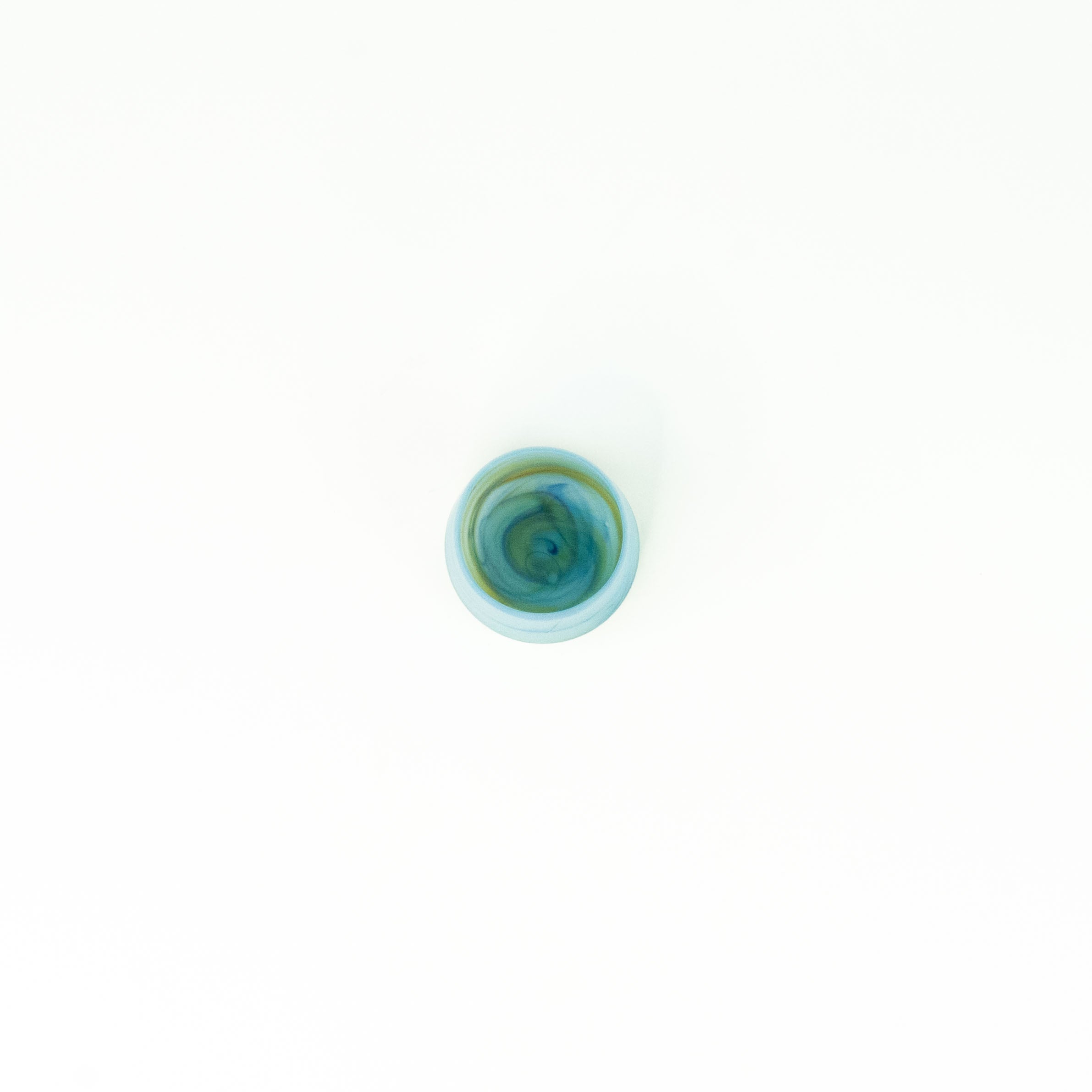 Neu Mini Glas Babyblue – Recyceltes Glas & Handgeblasen
