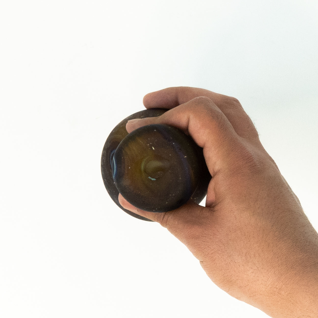 NEU Mini Vase / Karaffe Braun – Recyceltes Glas & Handgeblasen