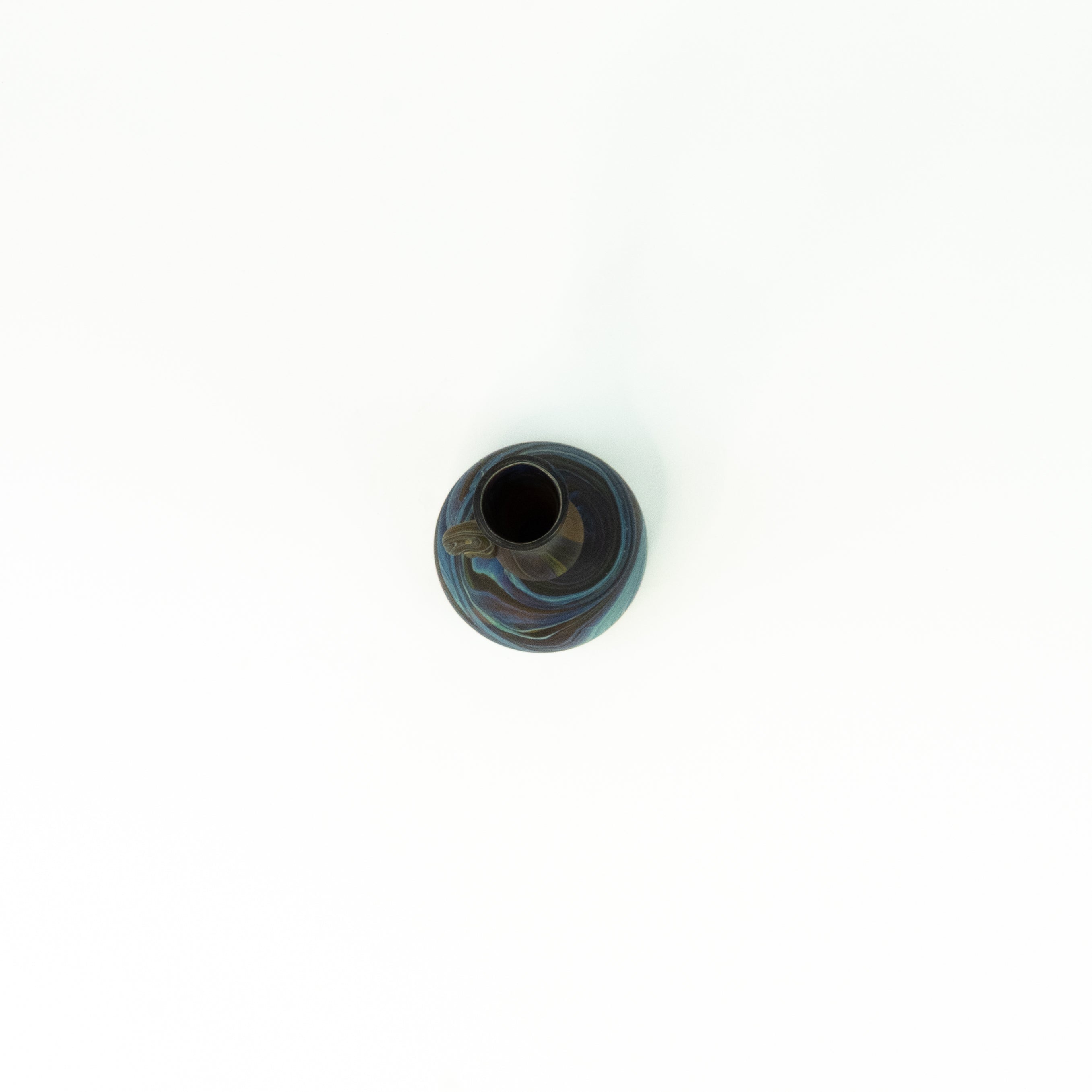 NEU Mini Vase / Karaffe Braun – Recyceltes Glas & Handgeblasen