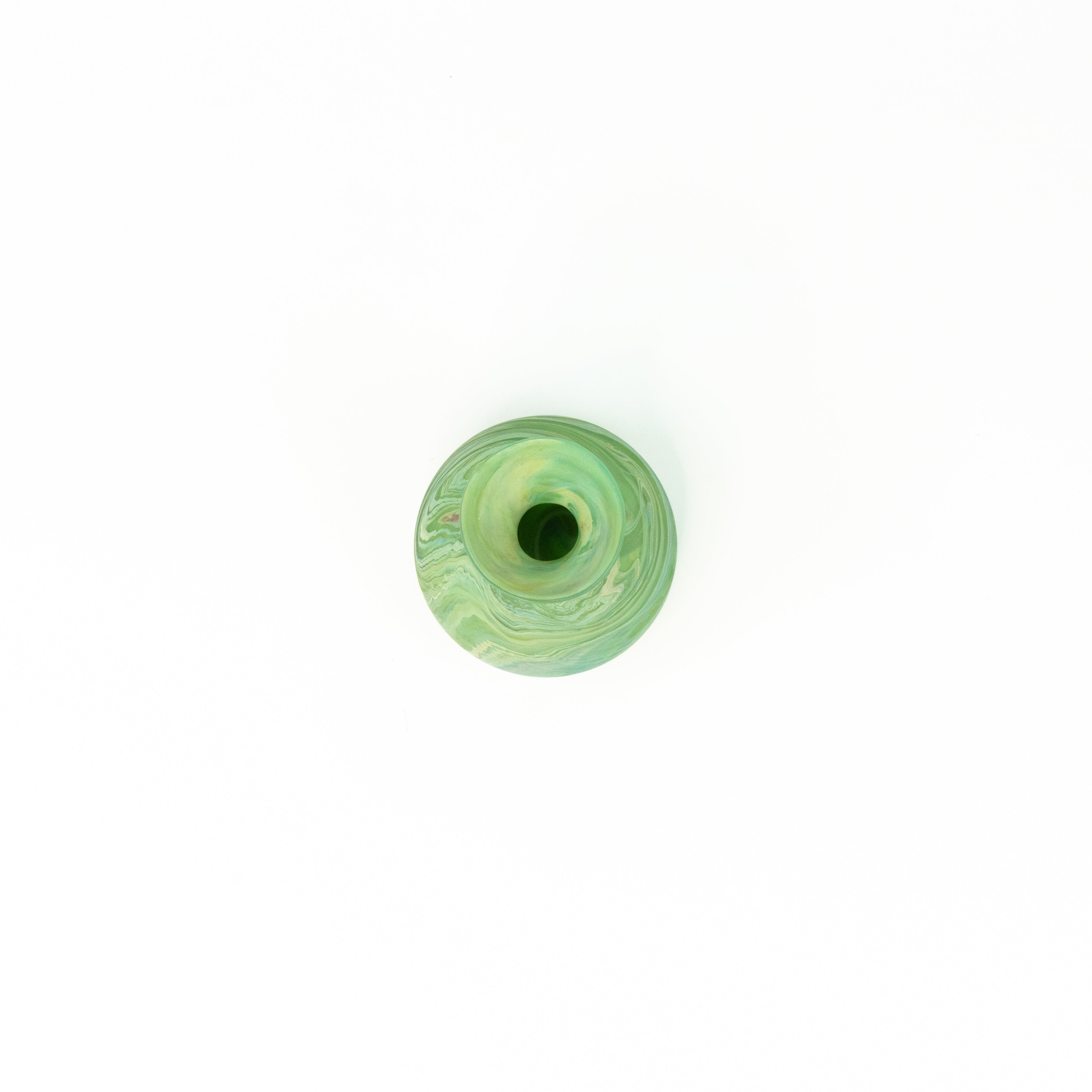 NEU Mini Vase / Karaffe Grün – Recyceltes Glas & Handgeblasen