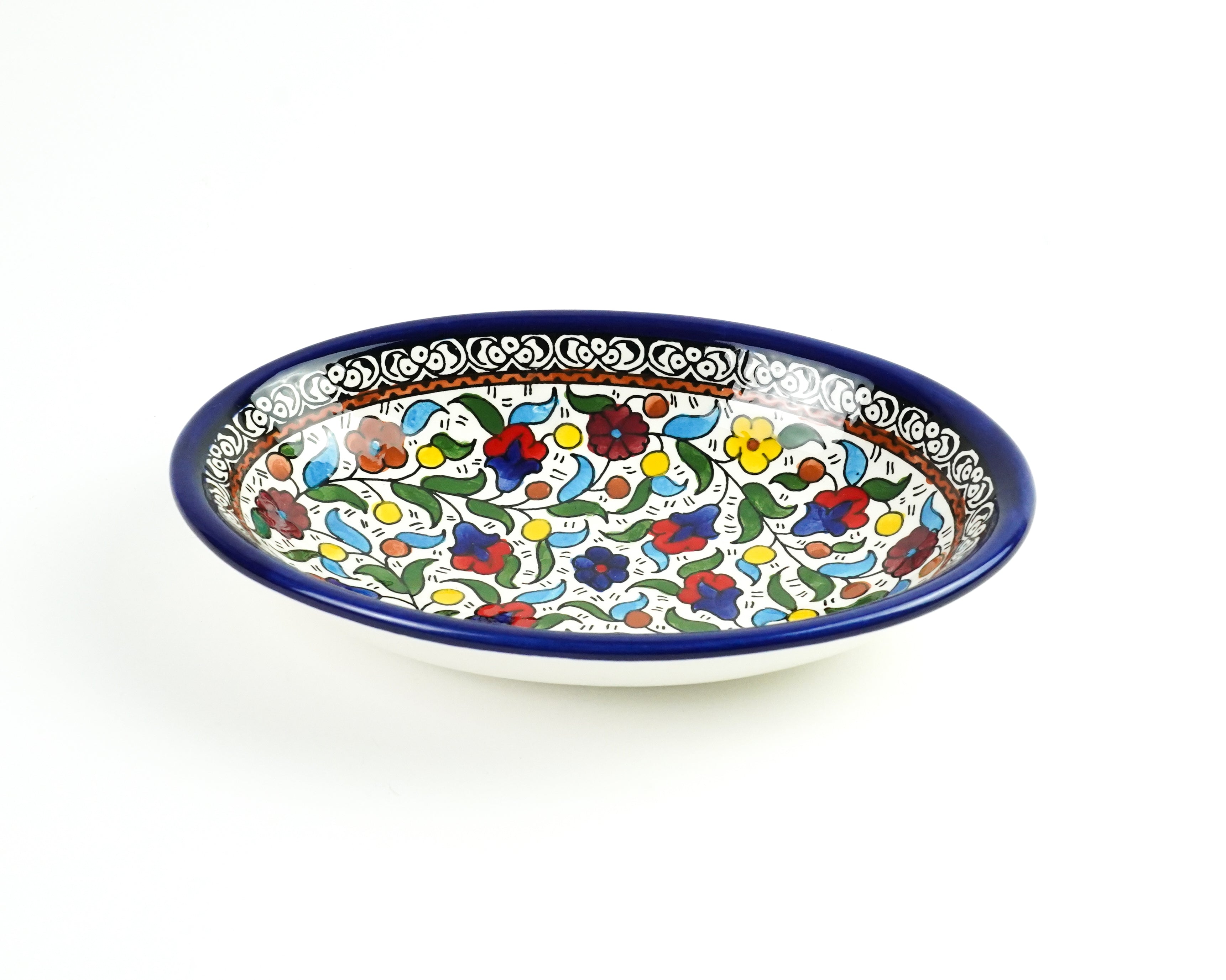 Oval 22 cm tief / bunt