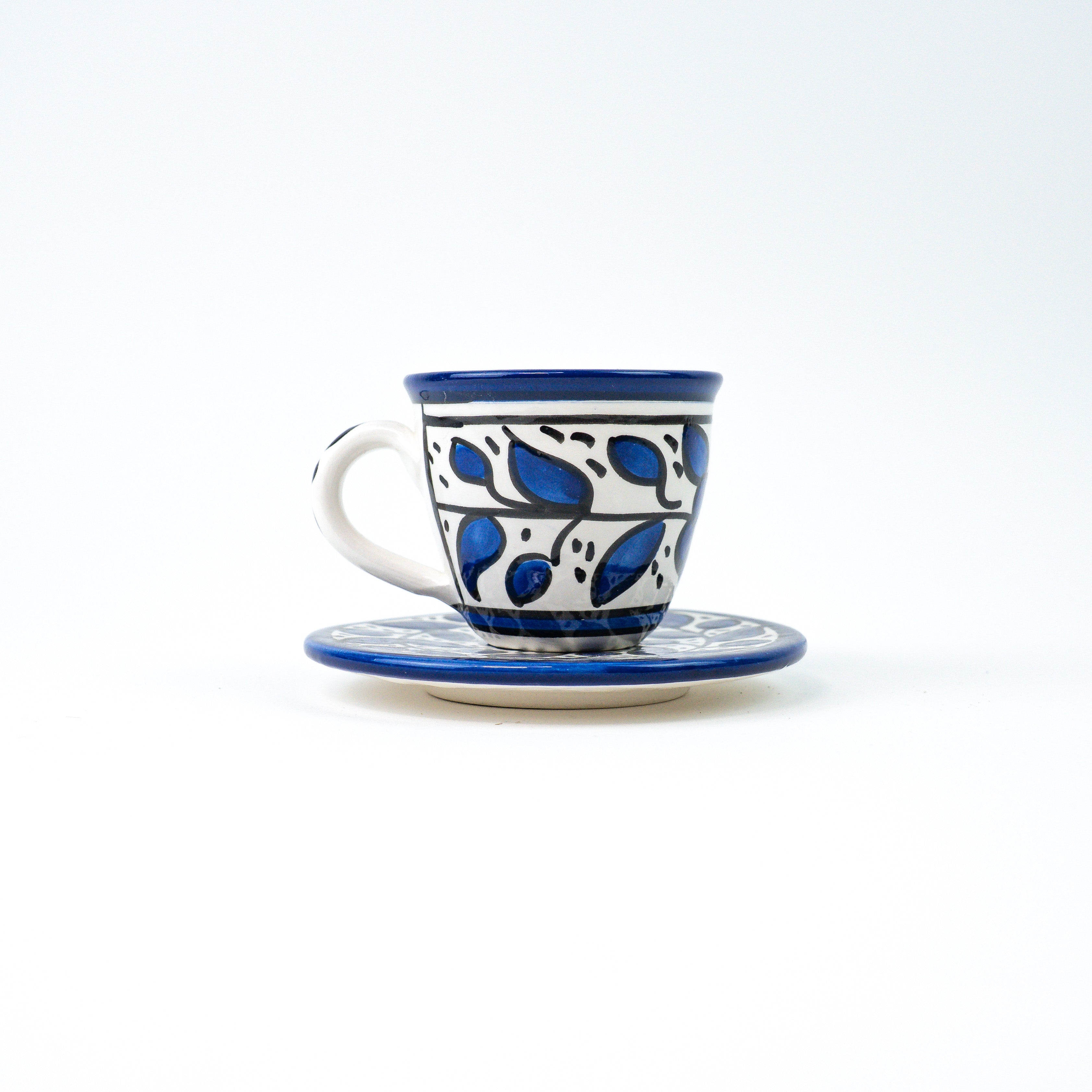 Espresso cup and saucer - Alkhalil blue