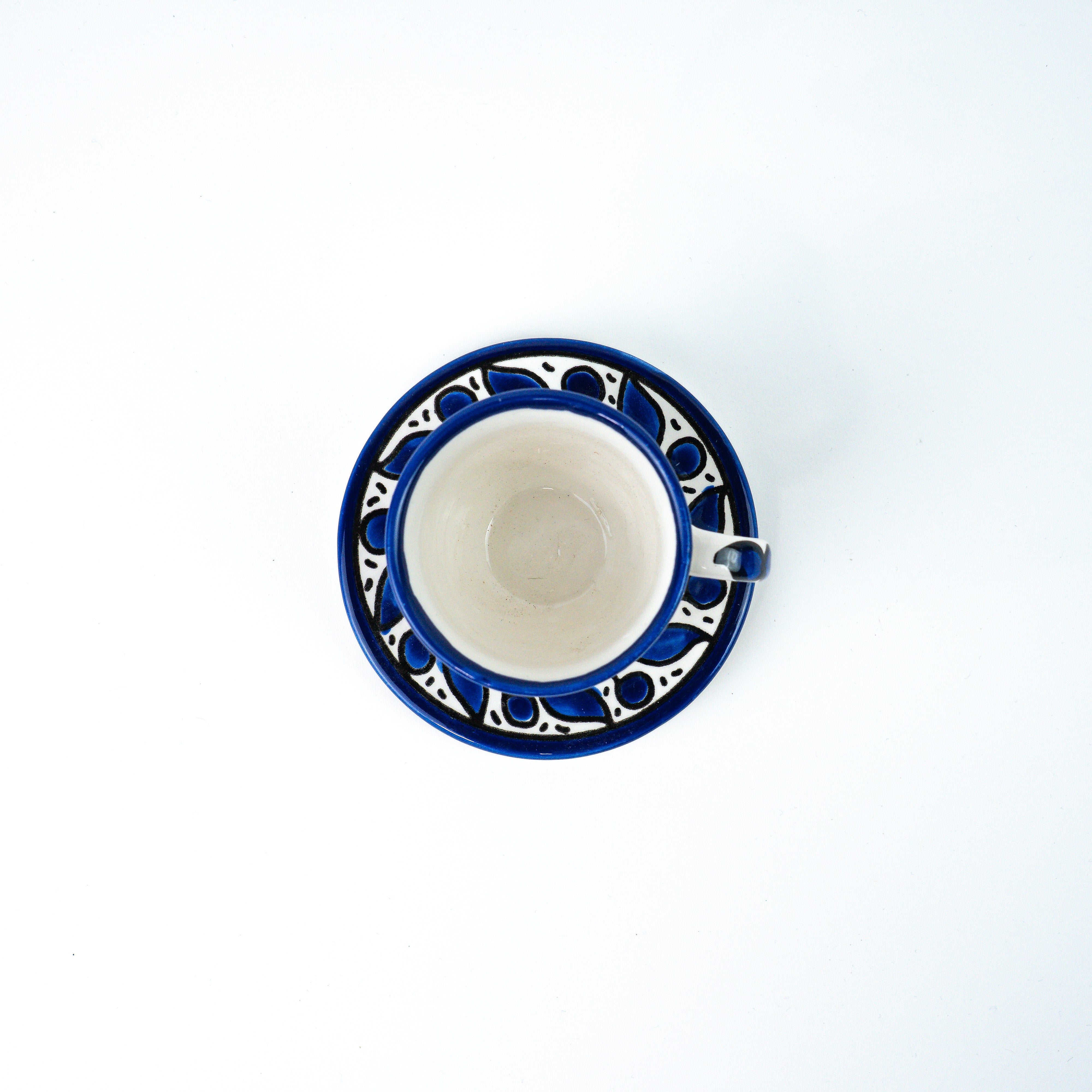 Espresso cup and saucer - Alkhalil blue