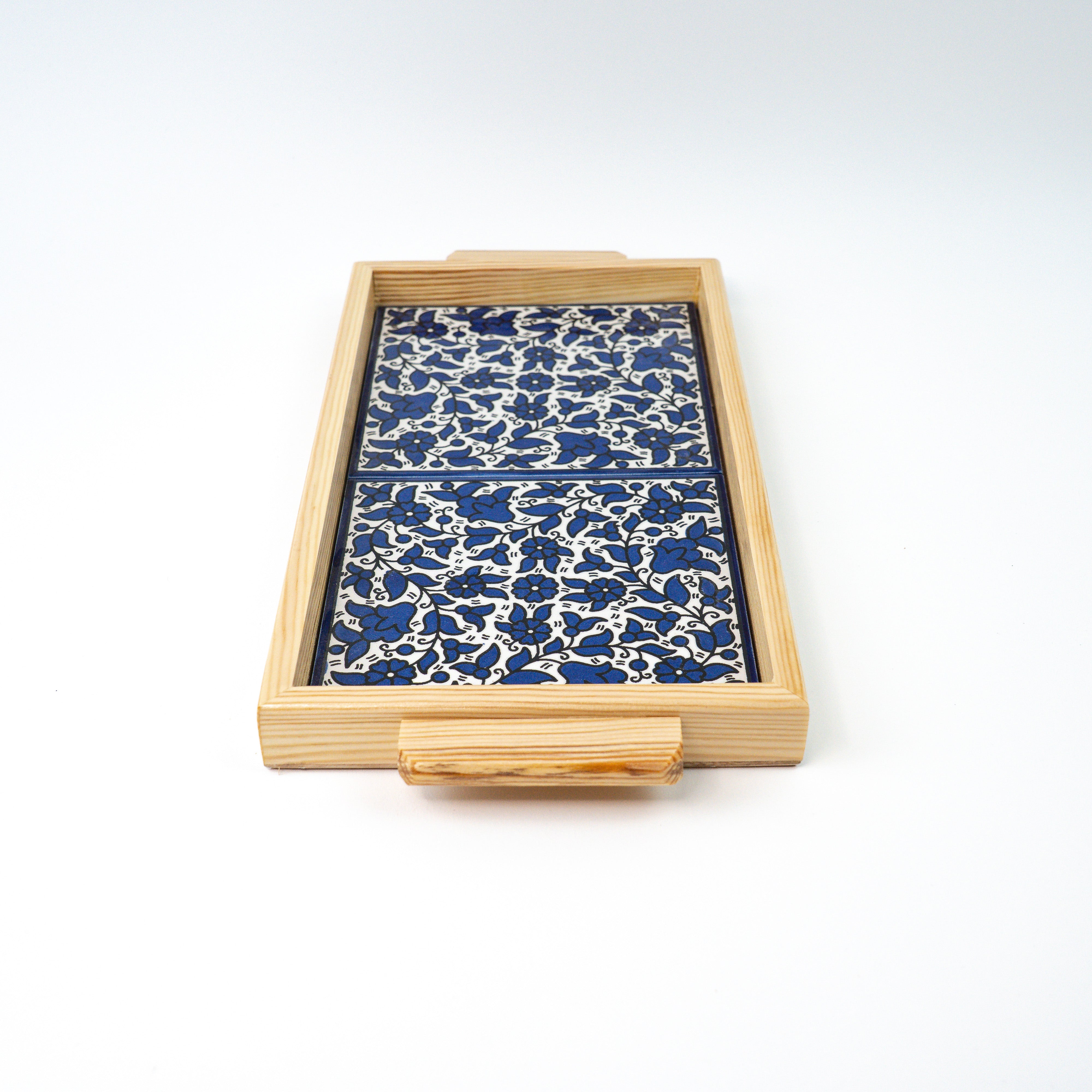 Serving plate Alkhalil blue beige