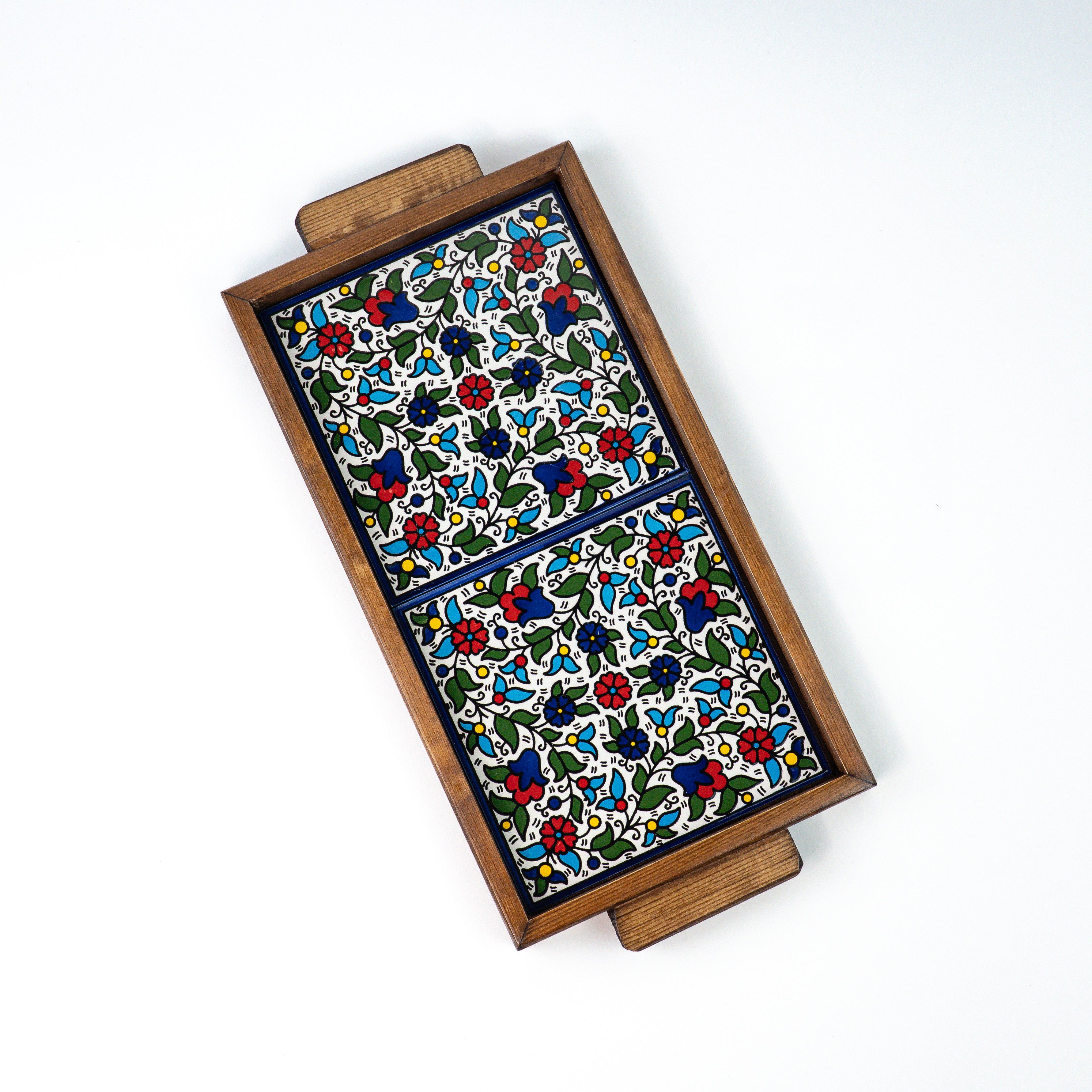 Servierplatte Bunt braun