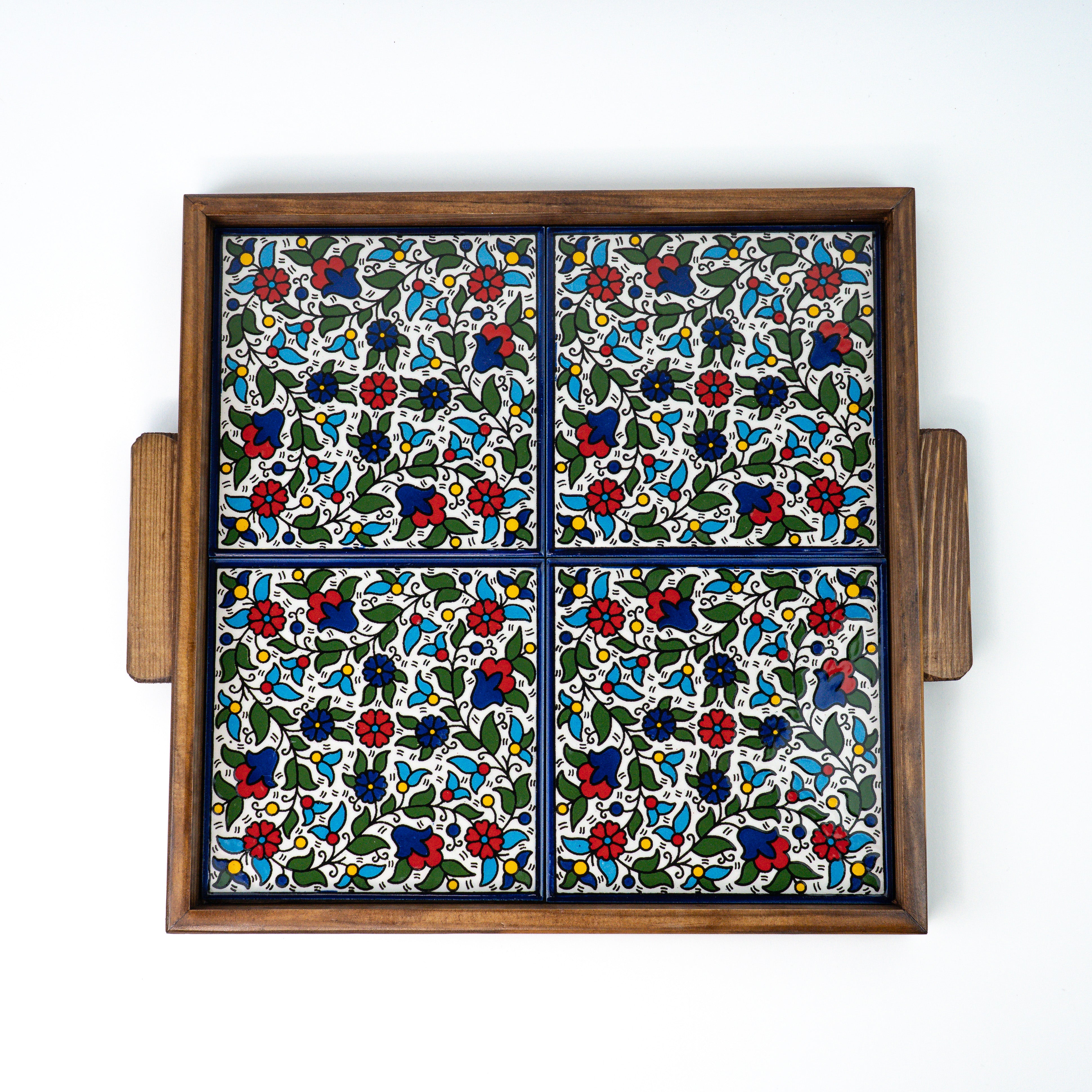 XL serving platter, colorful brown