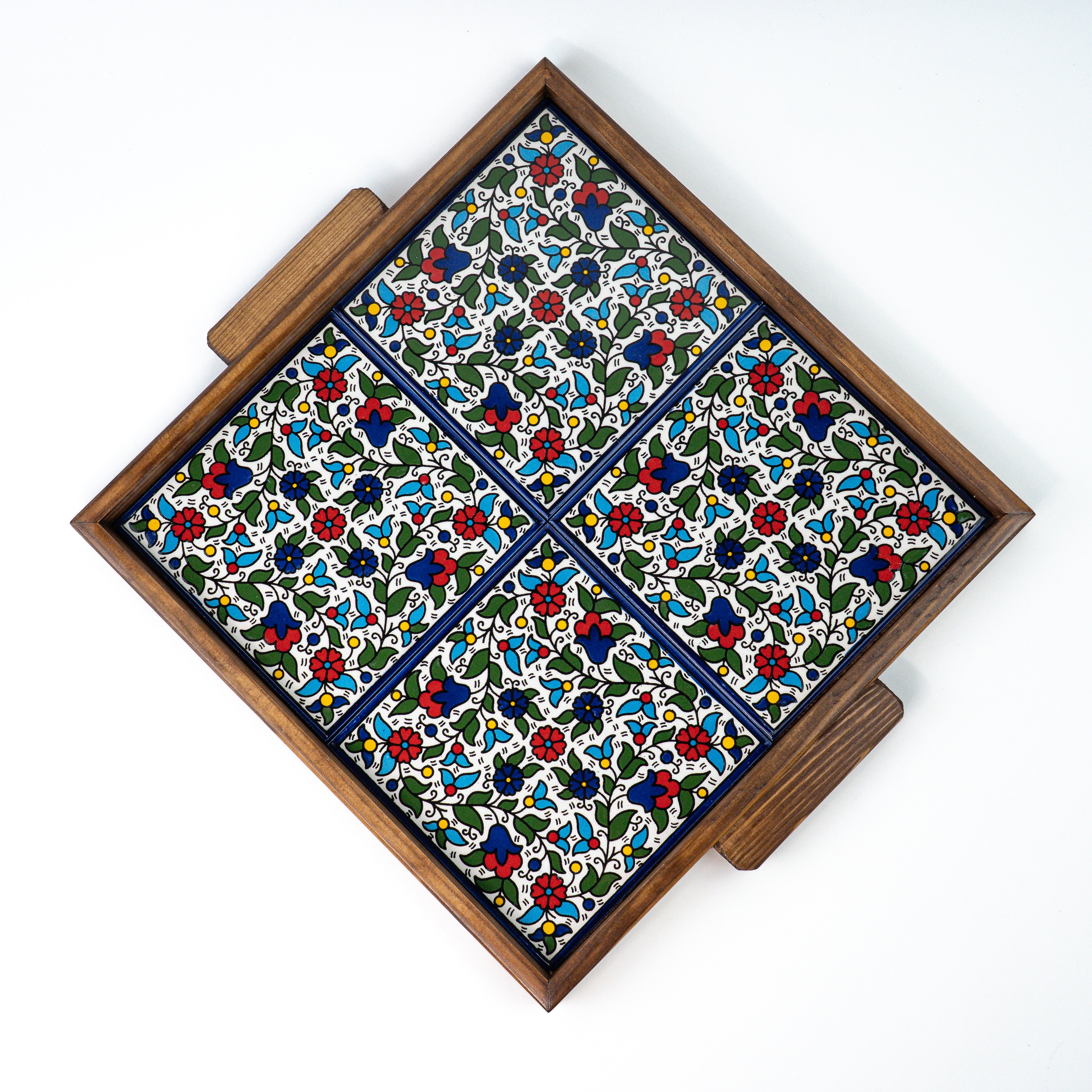 XL servierplatte bunt braun