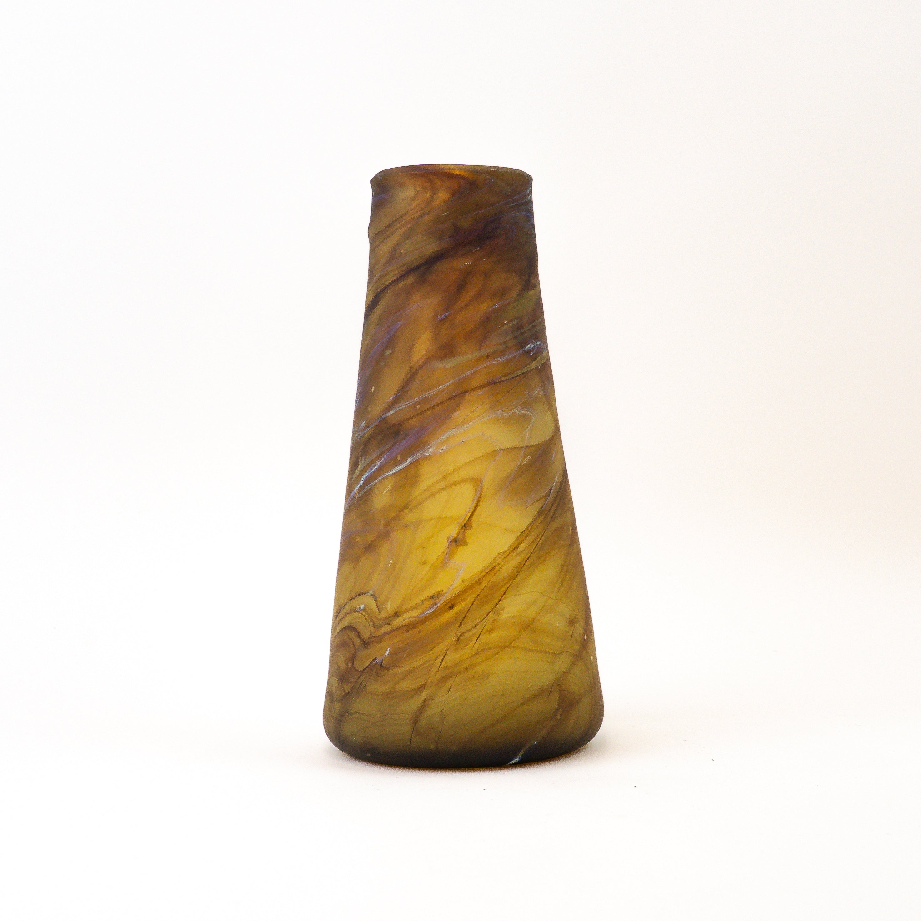 Hebron Vase Braun – Recyceltes Glas & Handgeblasen