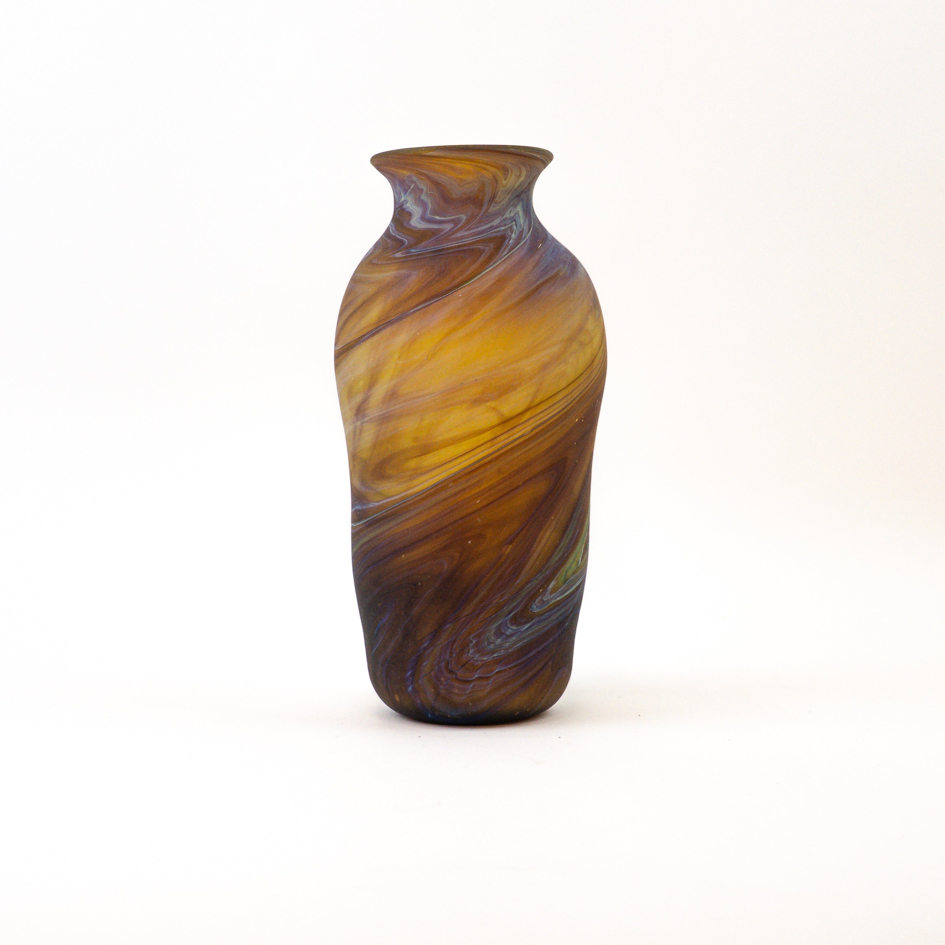 Hebron Vase Braun – Recyceltes Glas & Handgeblasen