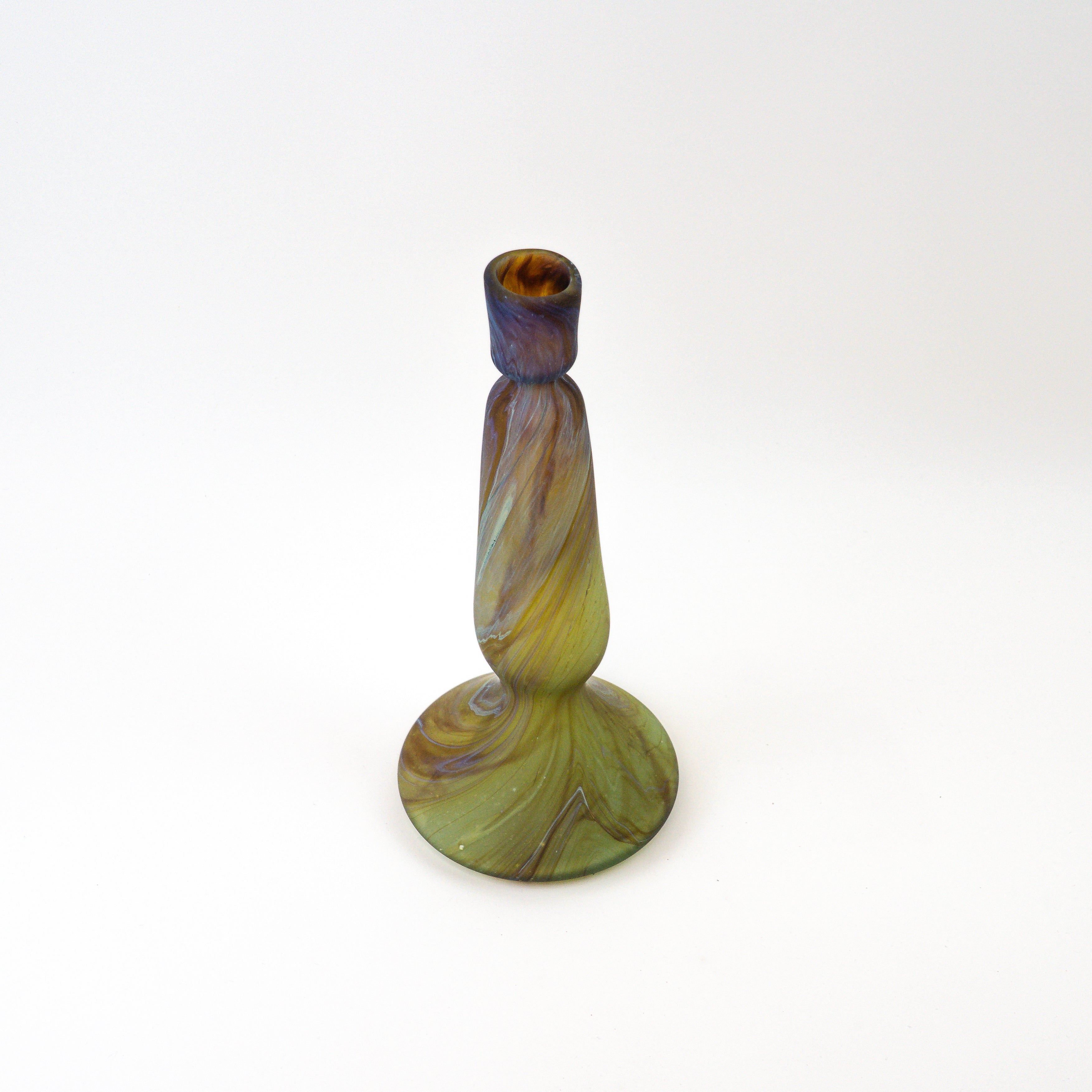 Hebron Kerzenständer Braun Grün – Recyceltes Glas & Handgeblasen