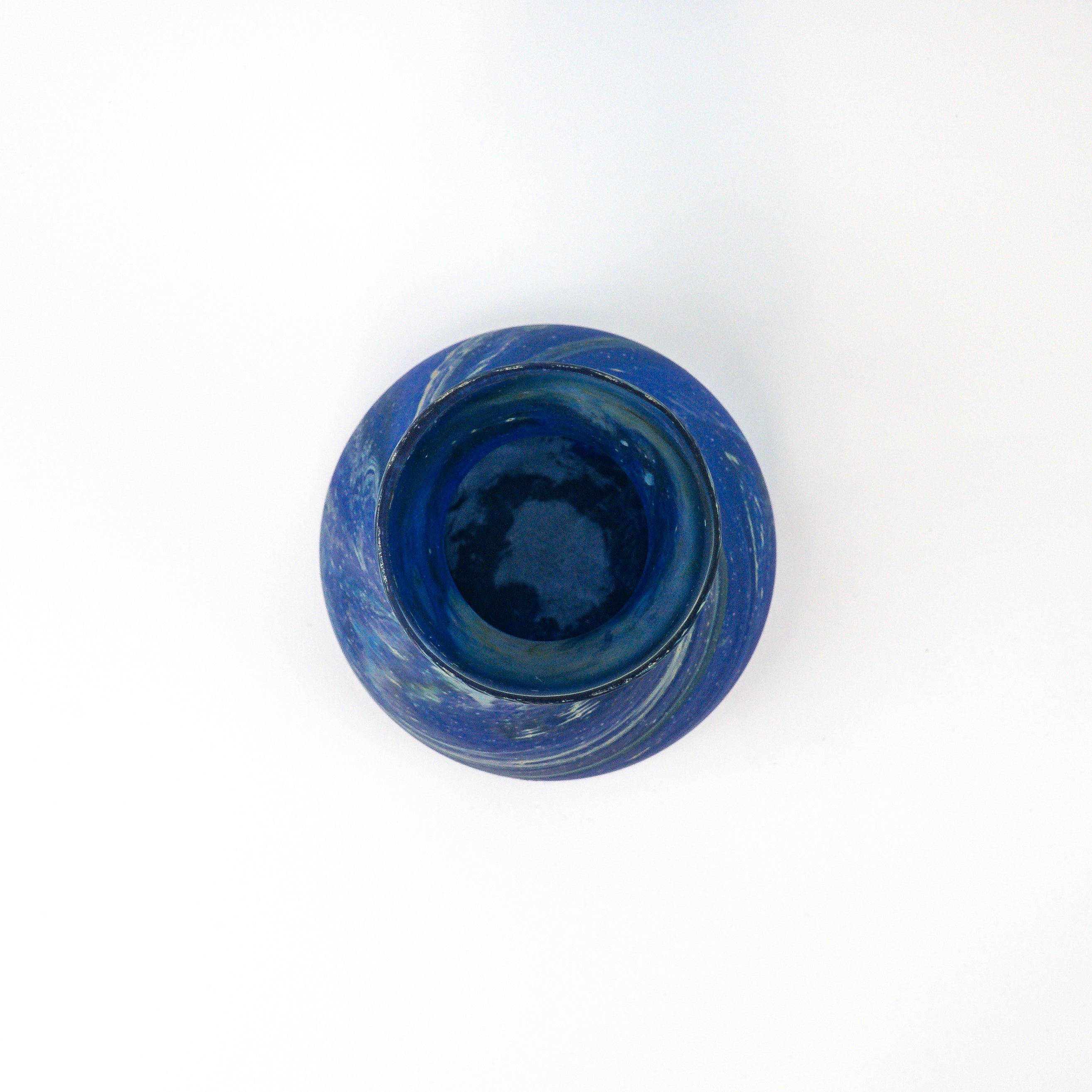 Hebron Vase Blau – Recyceltes Glas & Handgeblasen