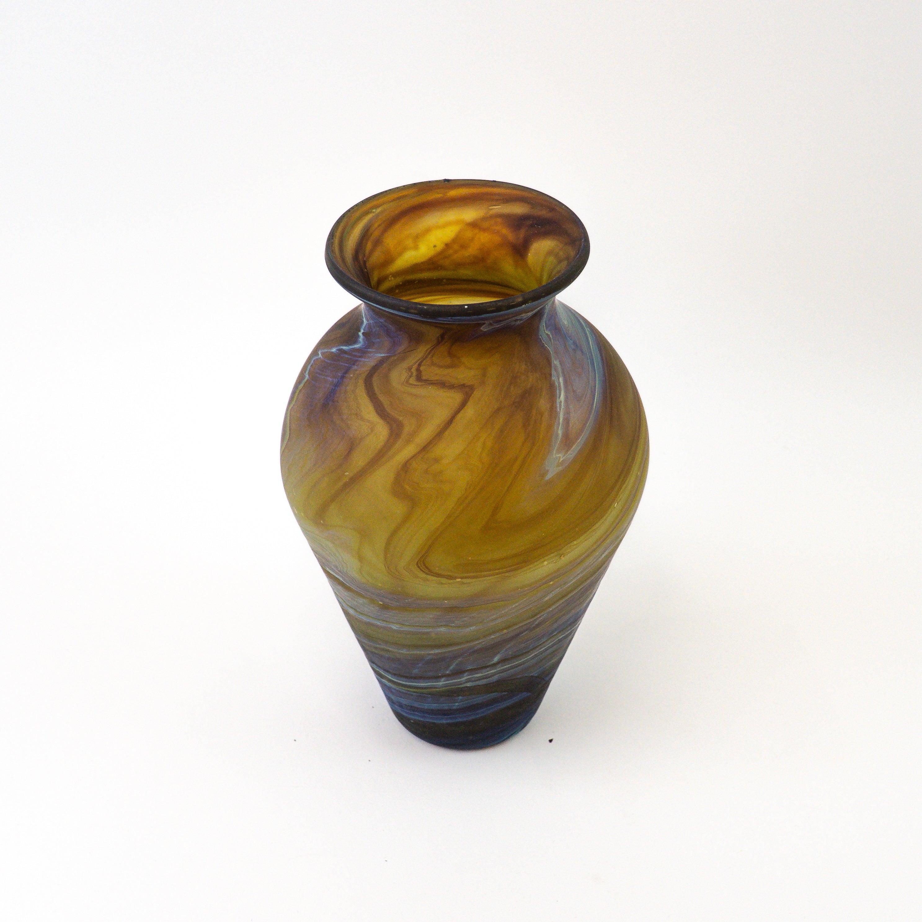 Hebron Vase Braun – Recyceltes Glas & Handgeblasen