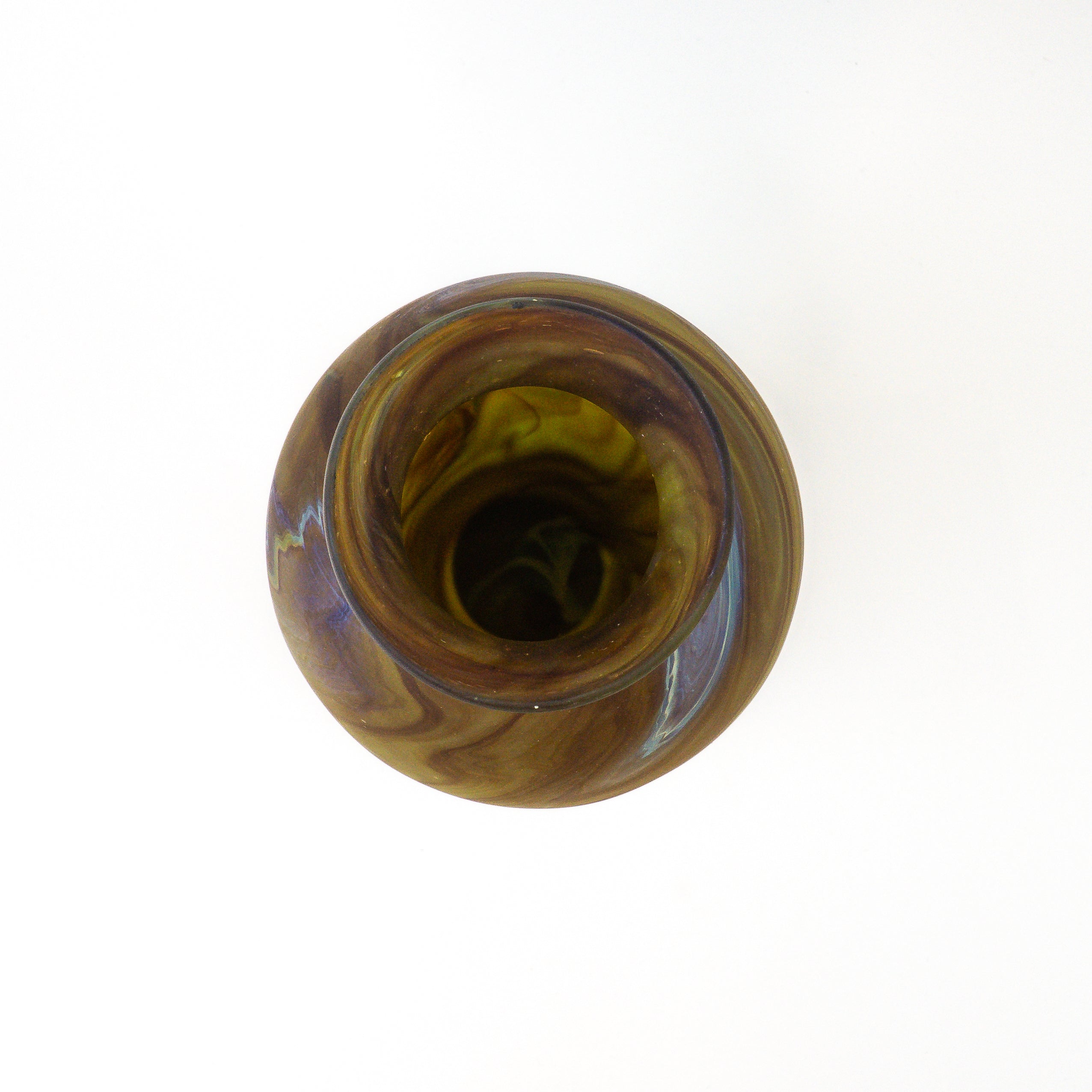 Hebron Vase Braun – Recyceltes Glas & Handgeblasen