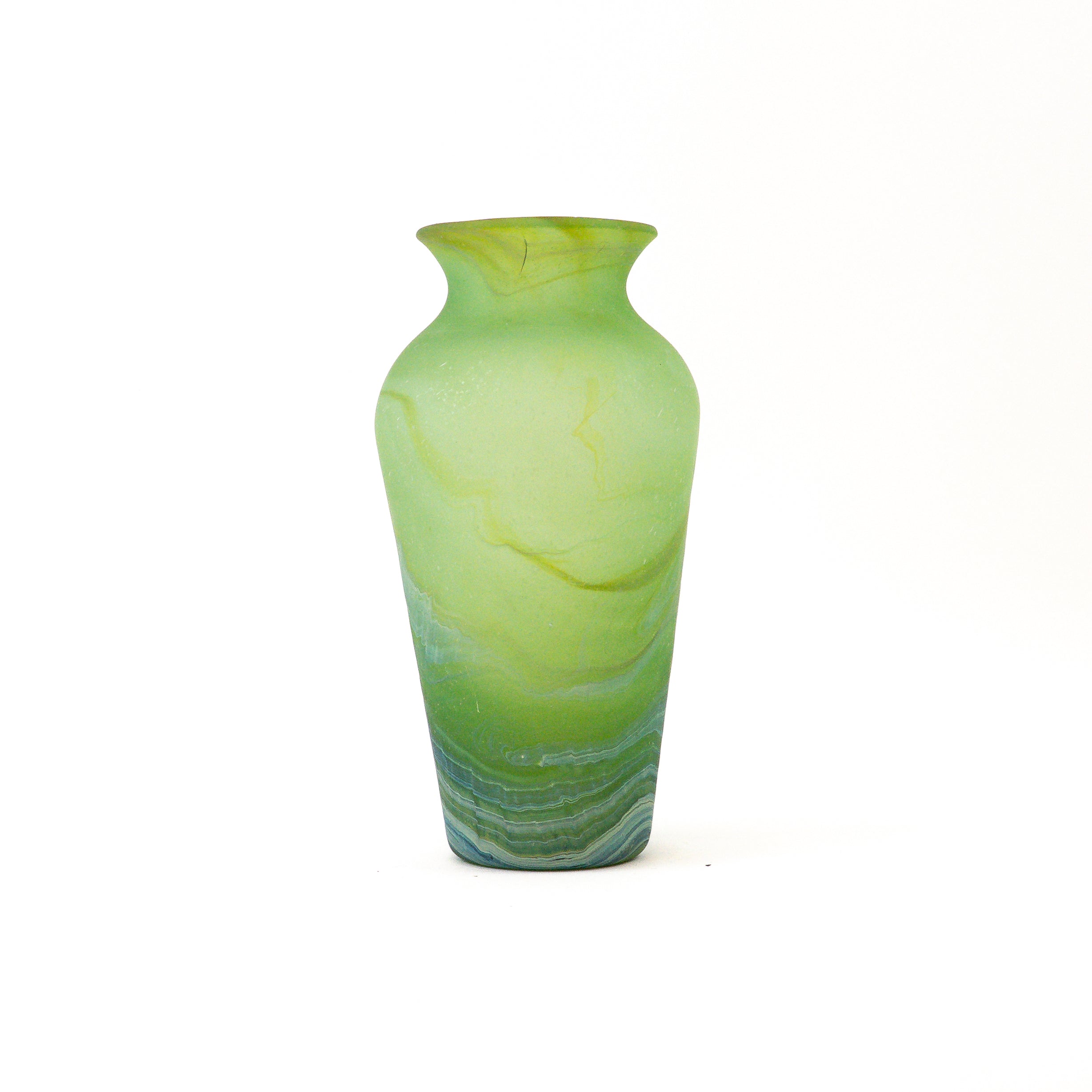 Hebron Vase Grün – Recyceltes Glas & Handgeblasen