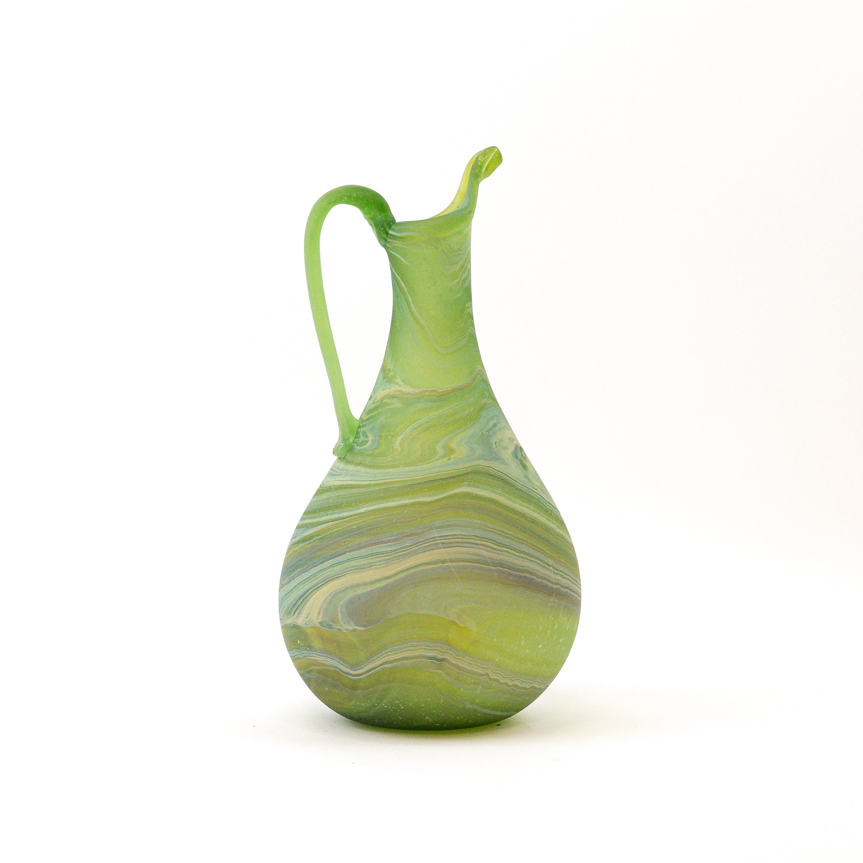 Hebron Carafe Green – Recycled Glass & Hand-Blown