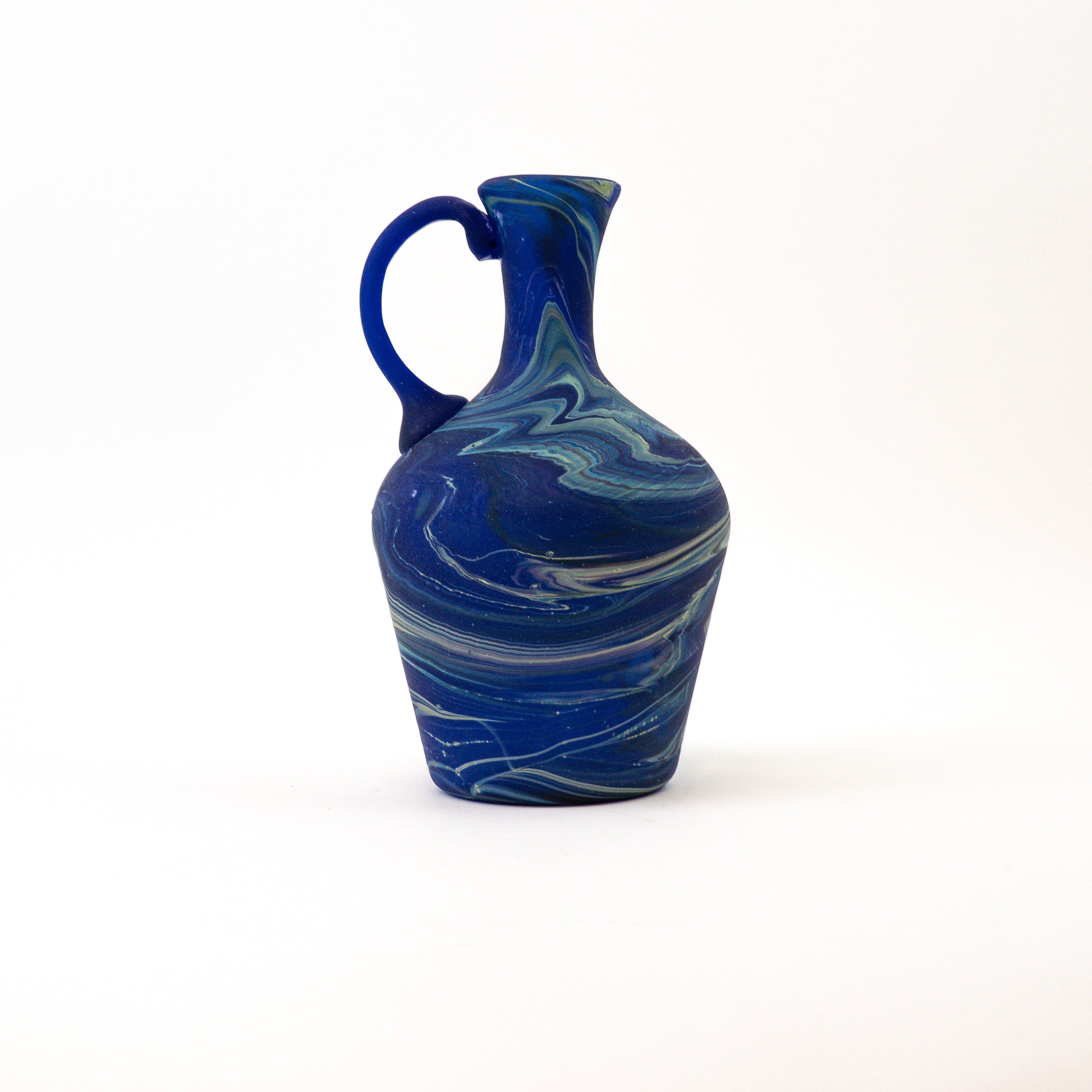 Hebron Blue Carafe – Recycled Glass & Hand-Blown