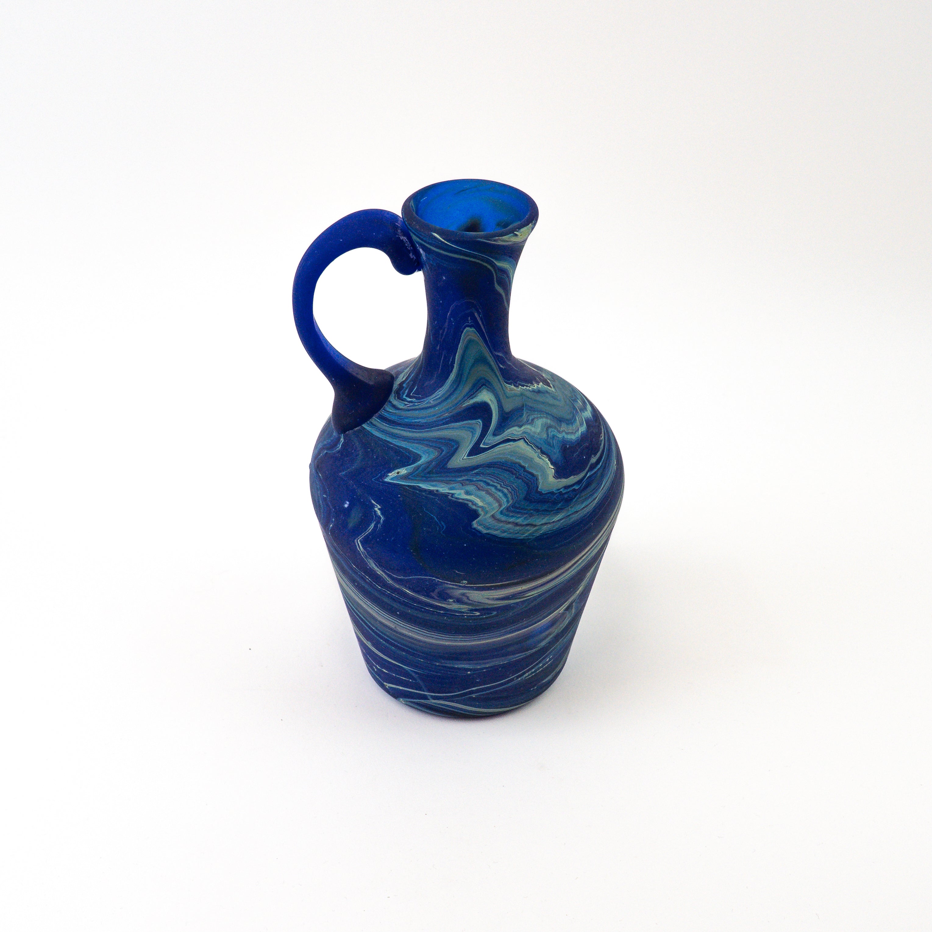 Hebron Blue Carafe – Recycled Glass & Hand-Blown
