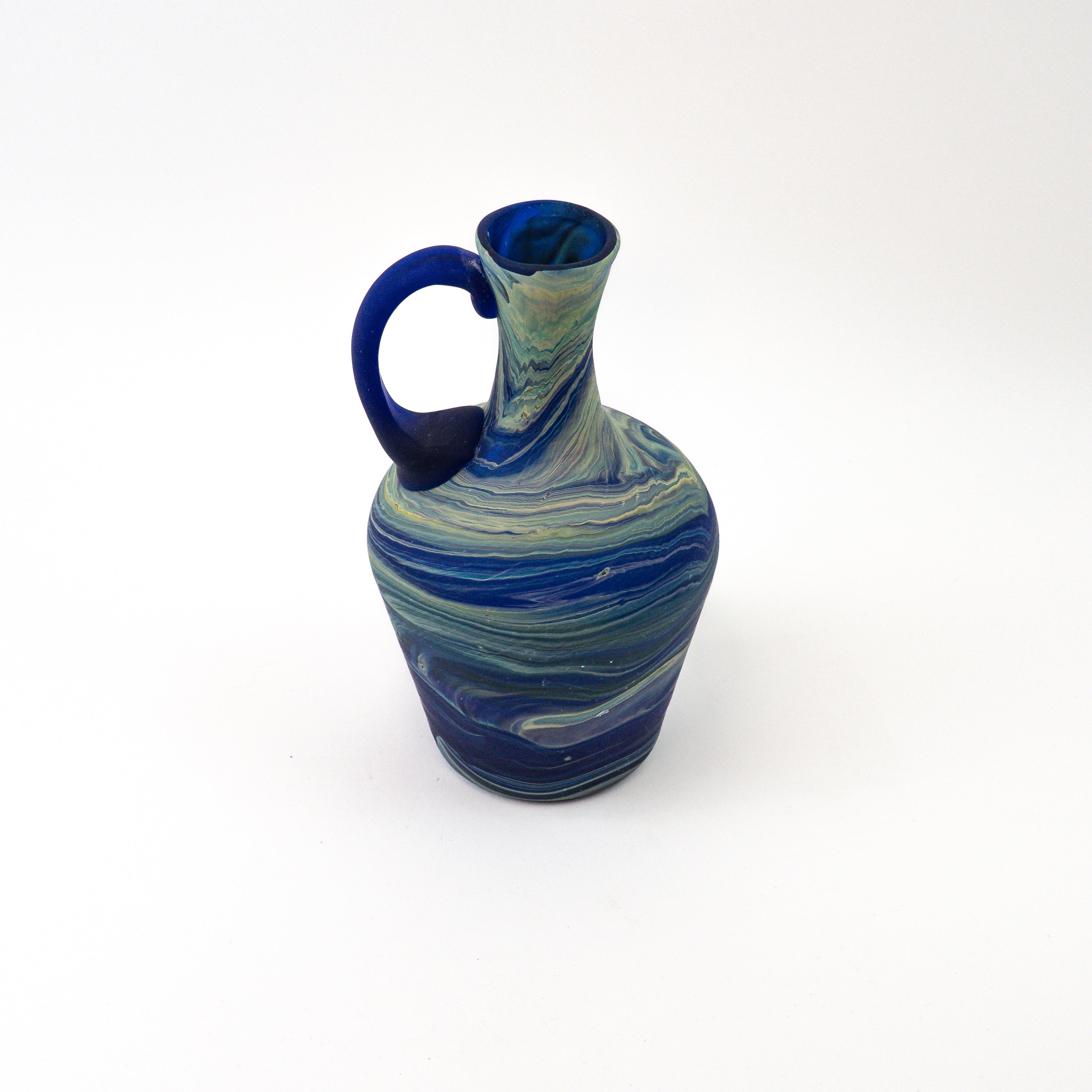 Hebron Blue Carafe – Recycled Glass & Hand-Blown