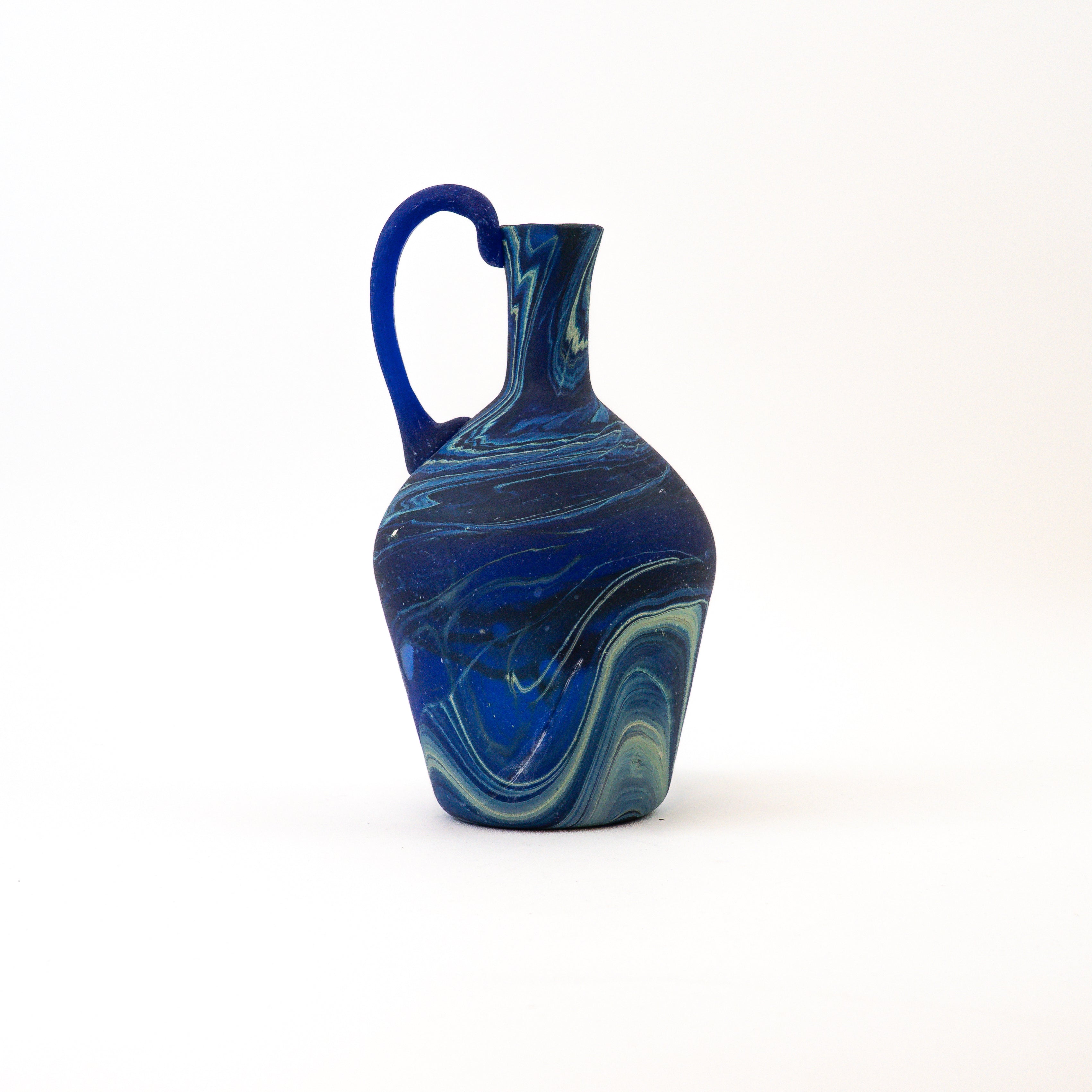 Hebron Blue Carafe – Recycled Glass & Hand-Blown