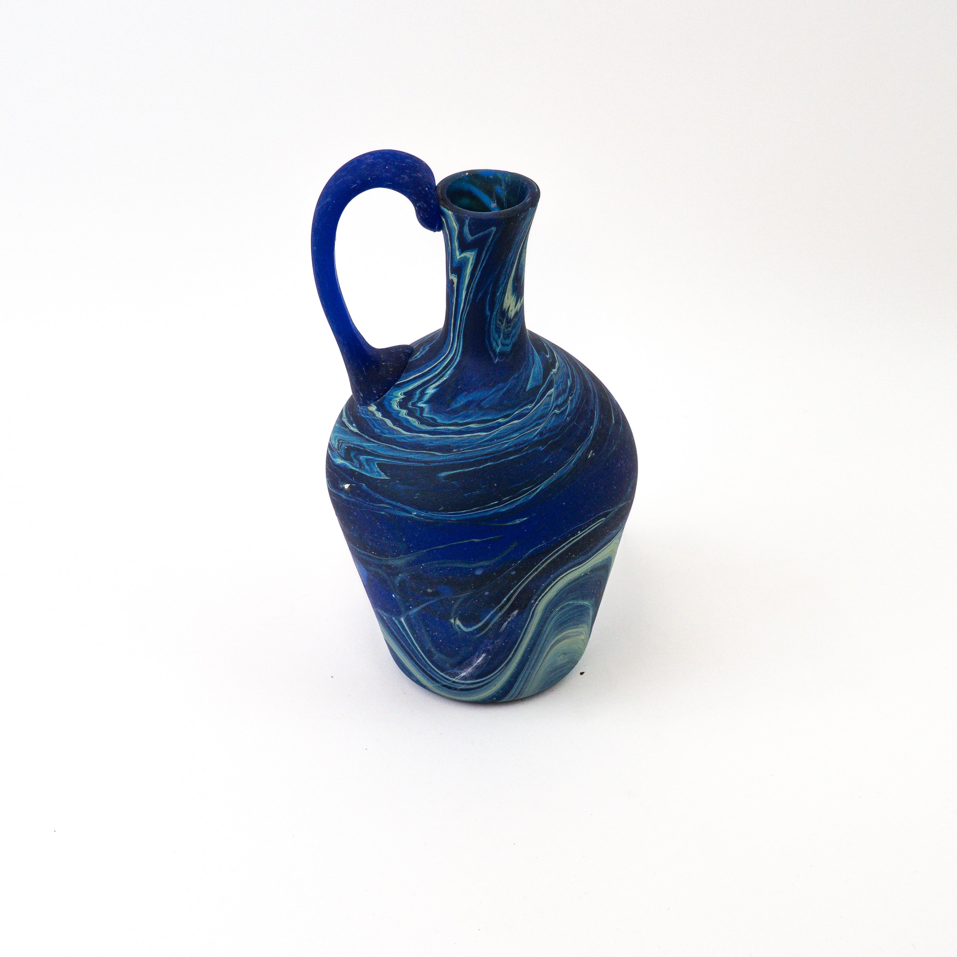 Hebron Blue Carafe – Recycled Glass & Hand-Blown