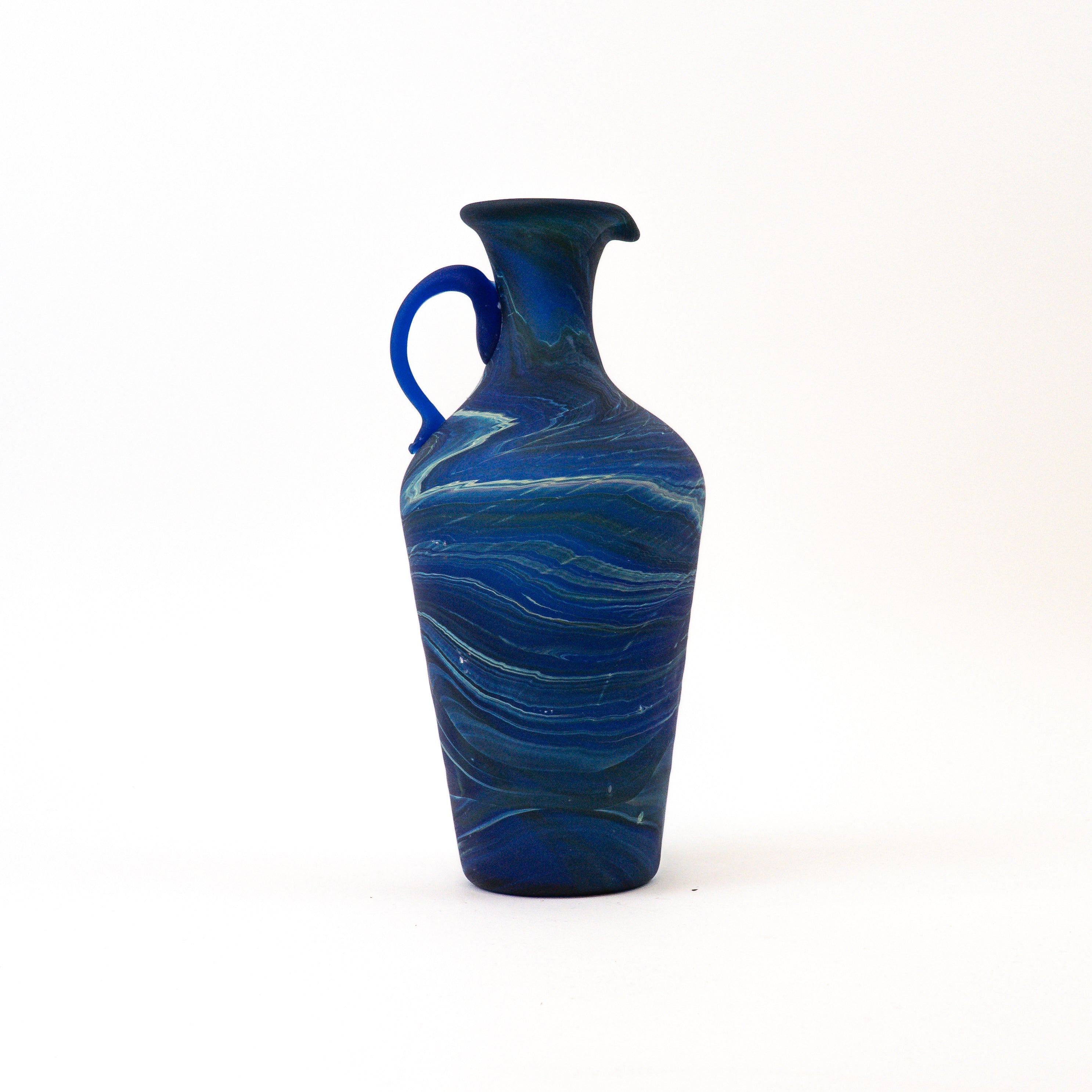 Hebron Blue Carafe – Recycled Glass & Hand-Blown