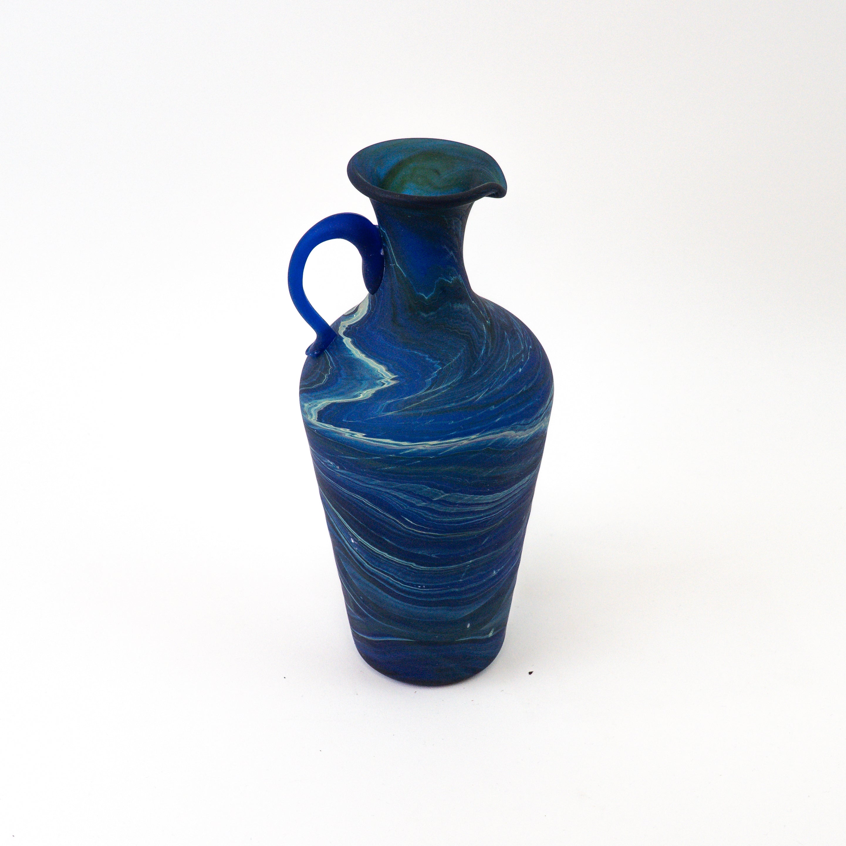 Hebron Blue Carafe – Recycled Glass & Hand-Blown