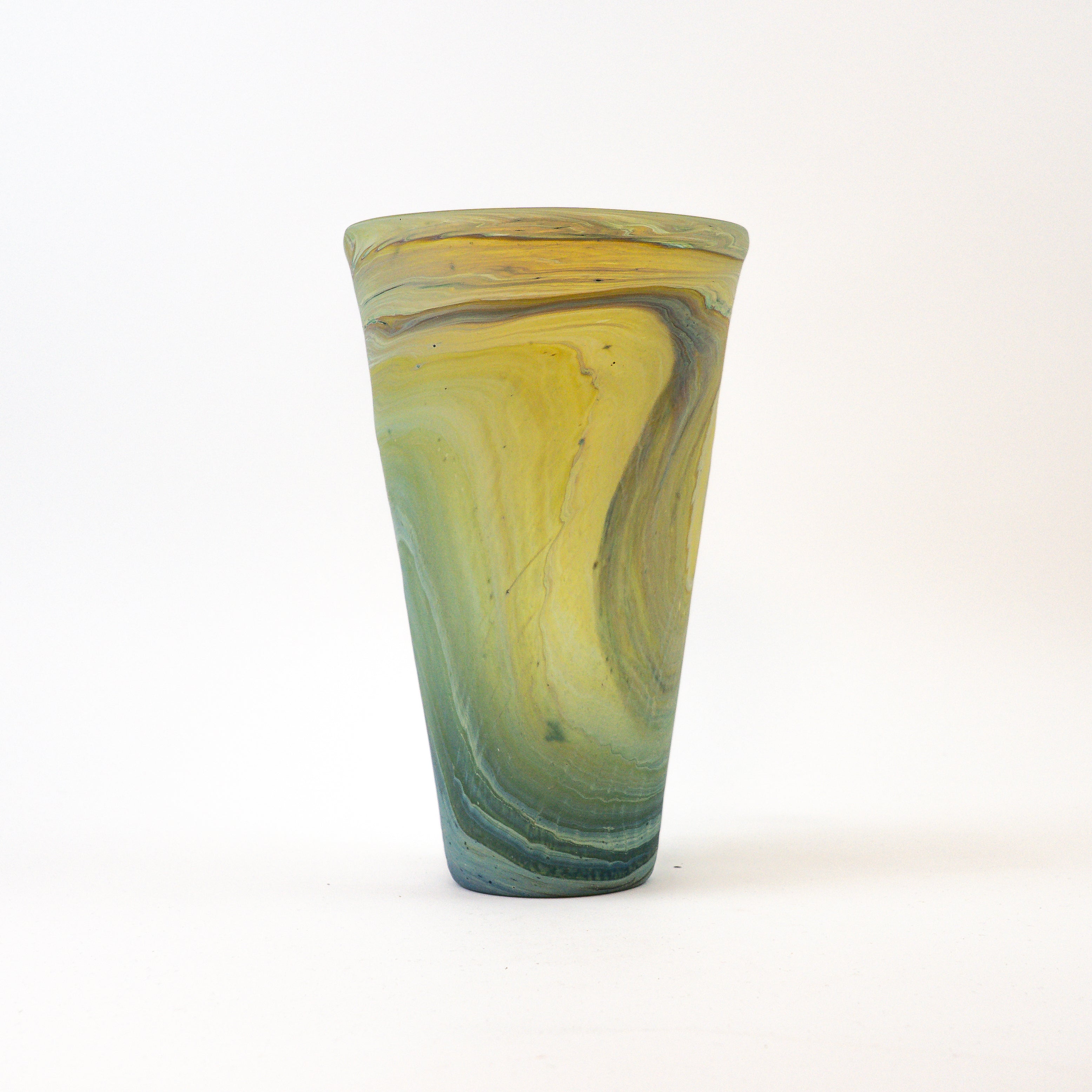 Hebron Vase Lime Green – Recycled Glass & Handblown
