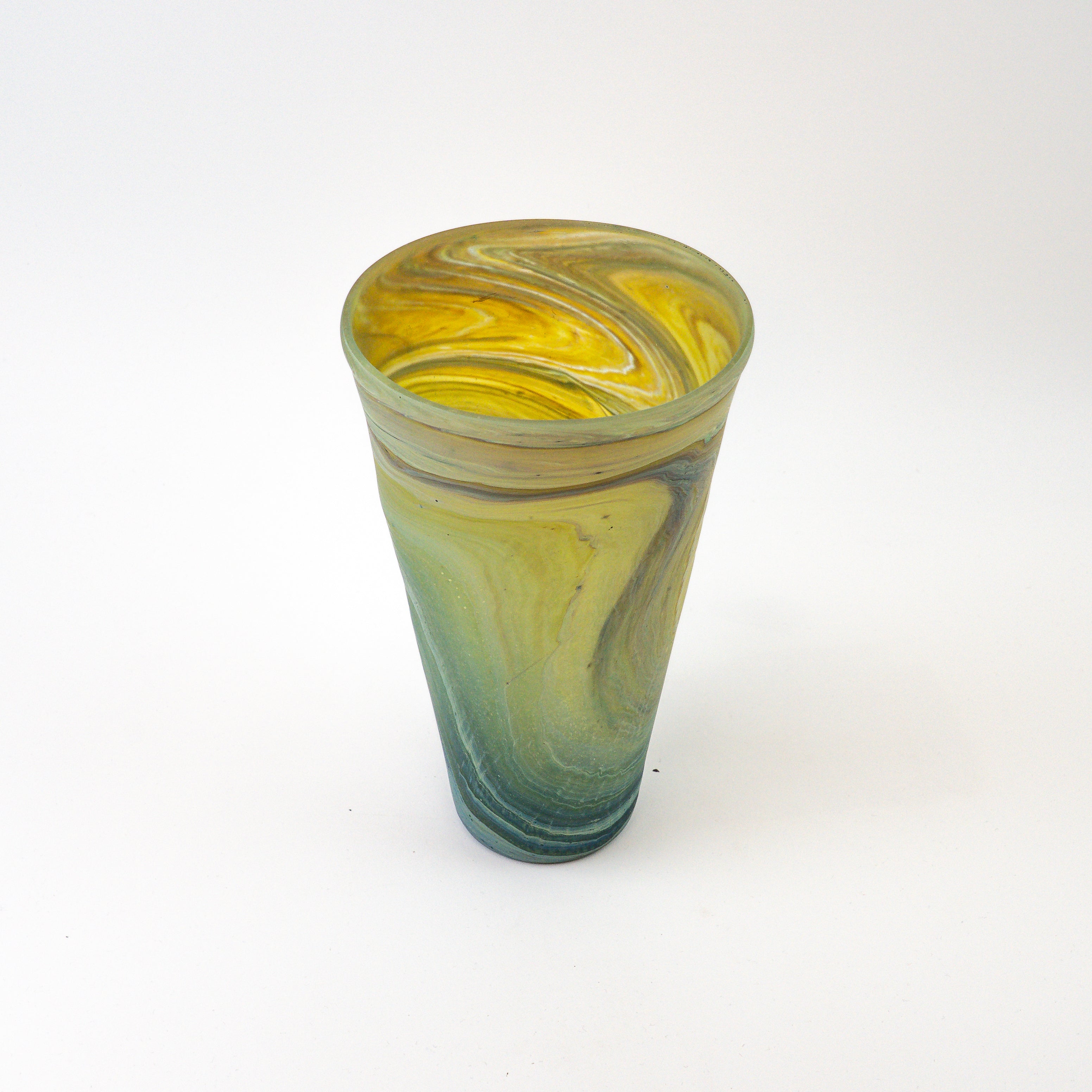 Hebron Vase Lime Green – Recycled Glass & Handblown