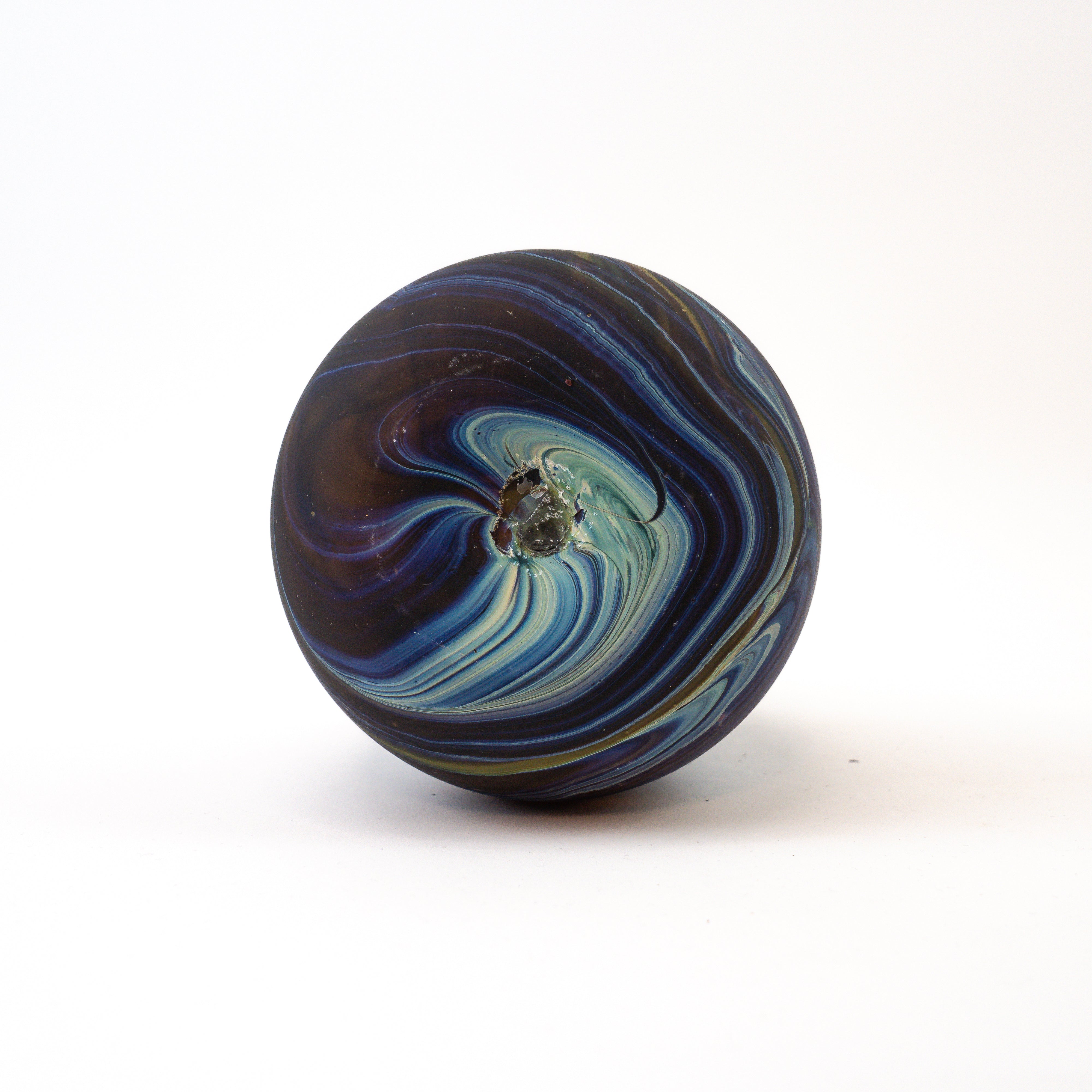 Hebron Carafe Brown / Blue – Recycled Glass & Hand-blown