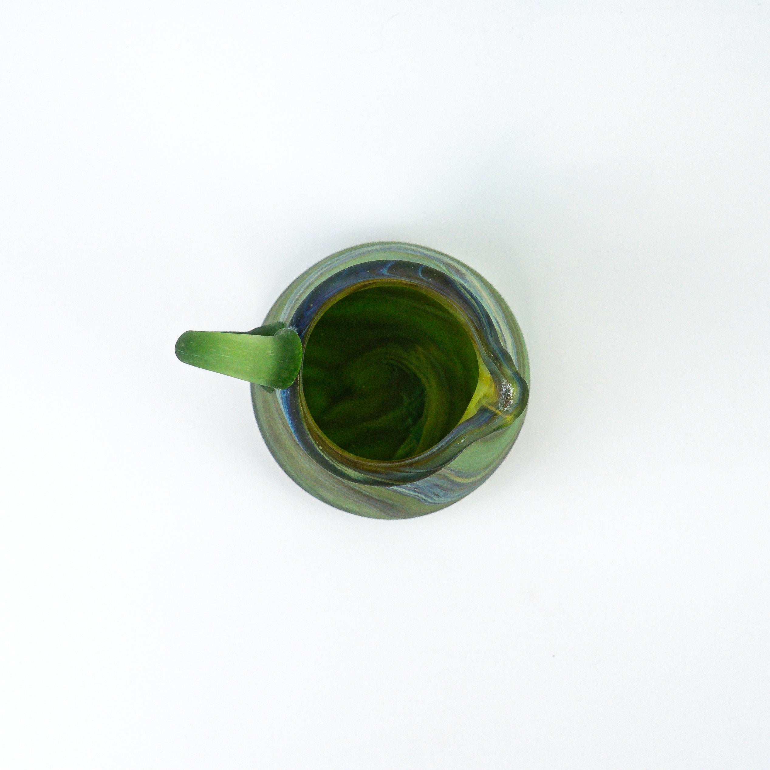 Hebron Carafe Green Brown – Recycled Glass & Hand-blown