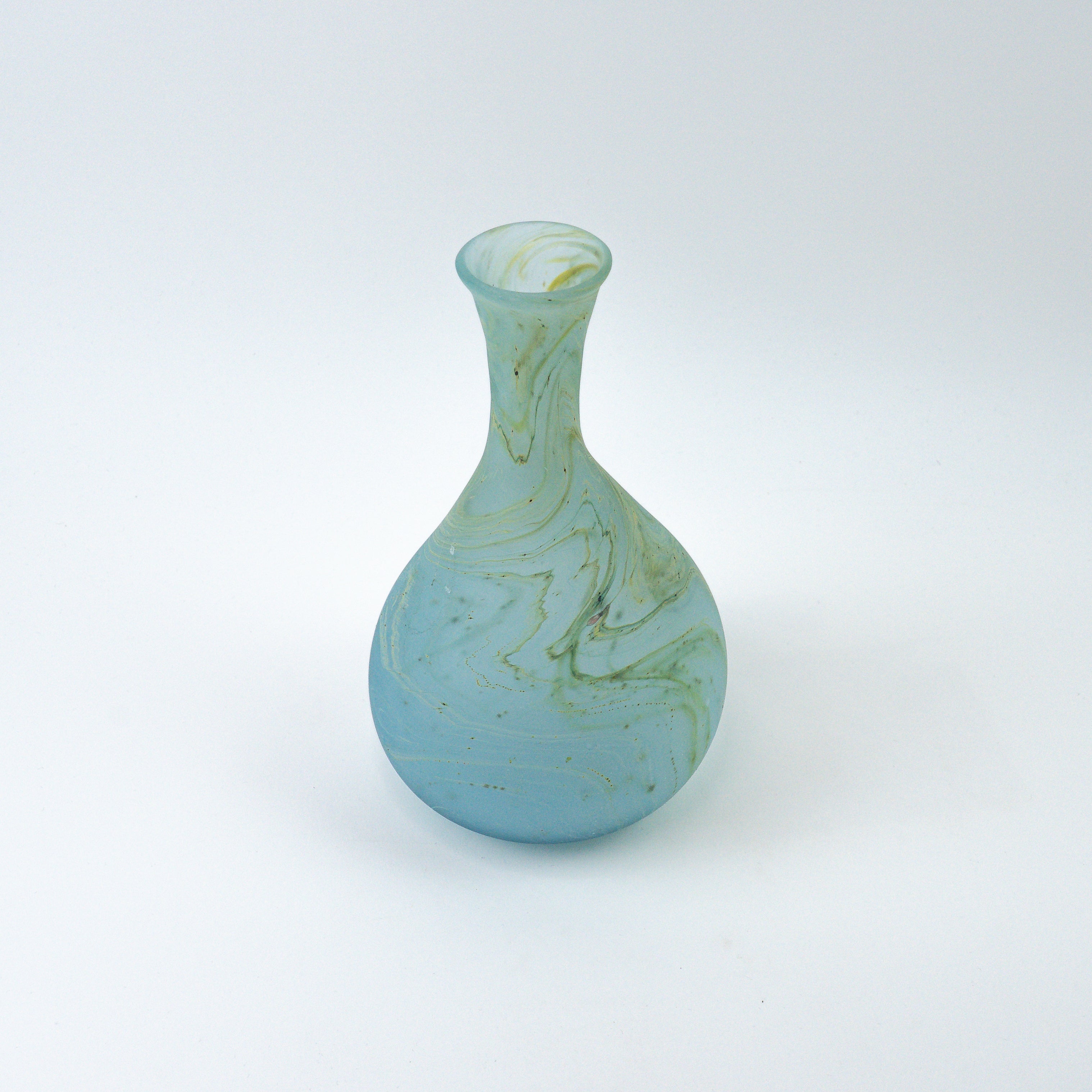 Hebron Carafe / Vase Sky Blue – Recycled Glass & Handblown