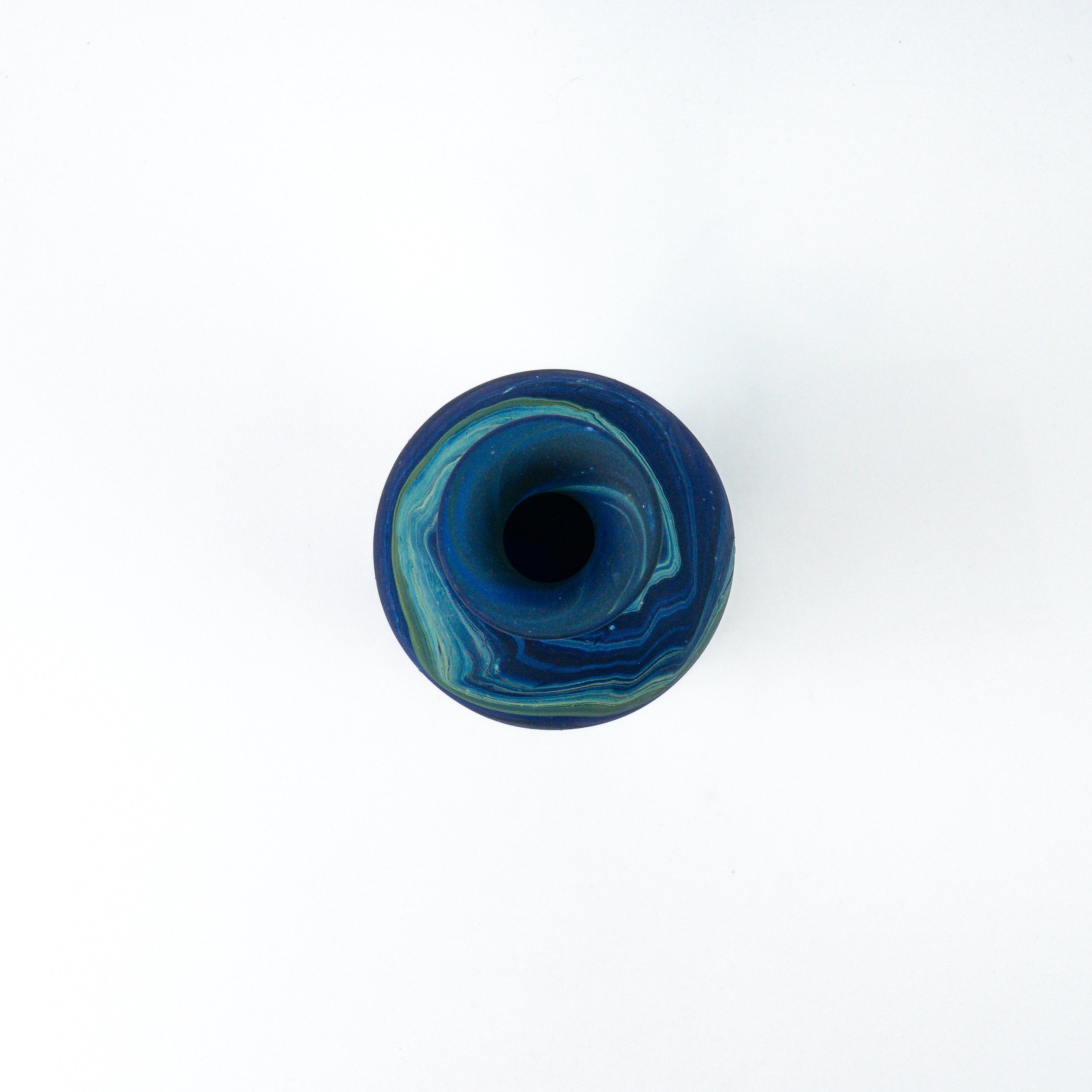 Hebron Carafe / Vase Blue – Recycled Glass & Hand-Blown