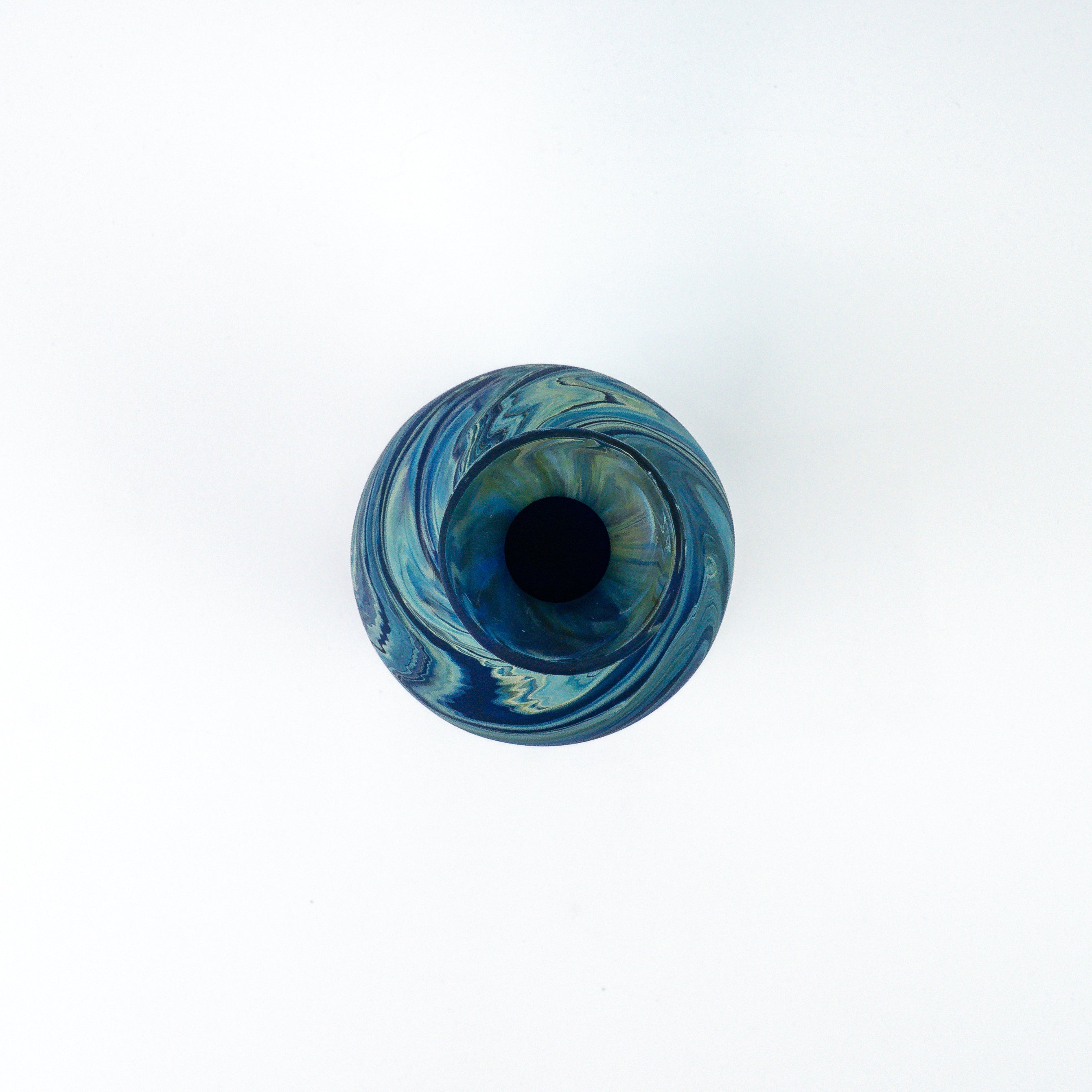 Hebron Carafe / Vase Blue – Recycled Glass & Handblown