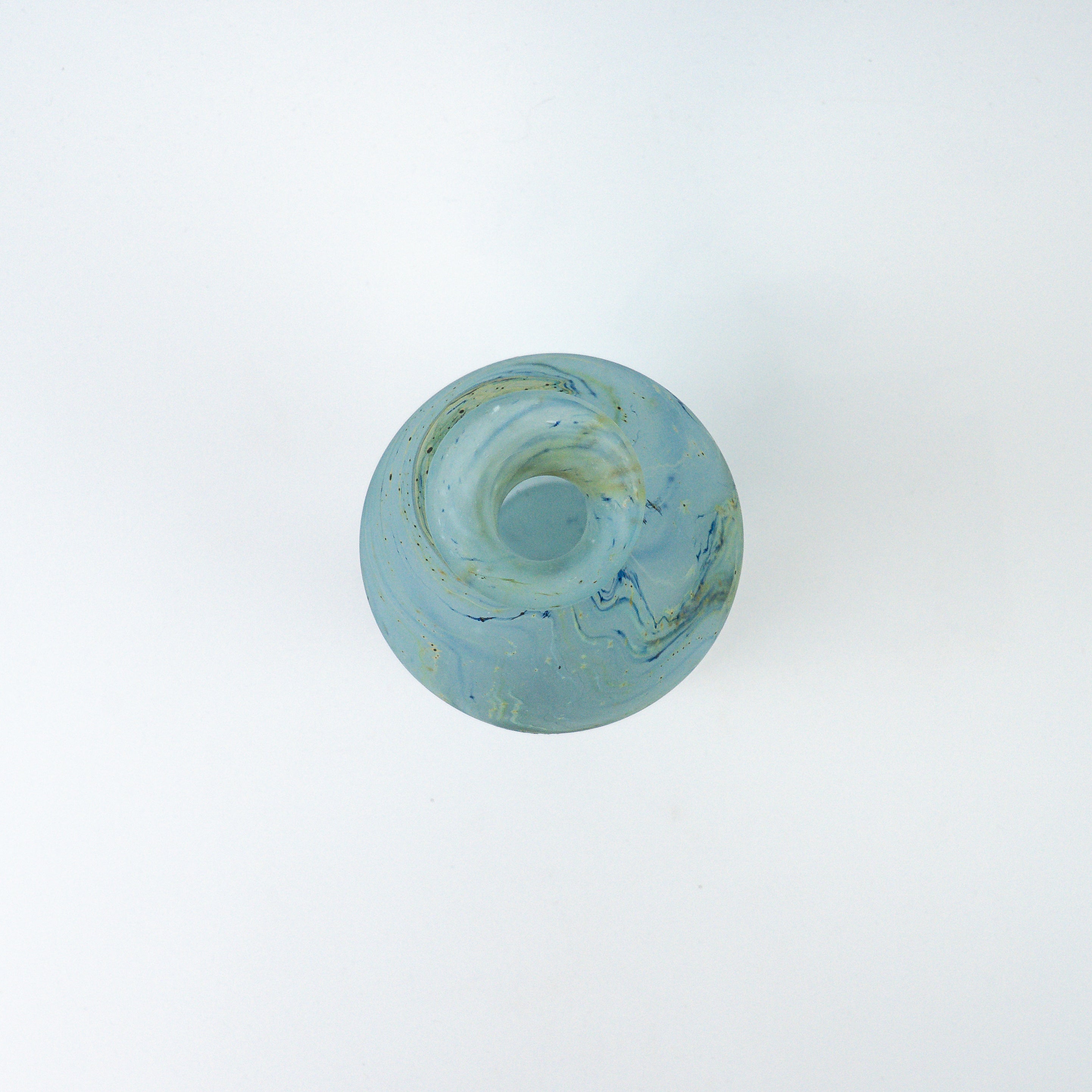 Hebron Carafe / Vase Sky Blue – Recycled Glass & Hand-blown