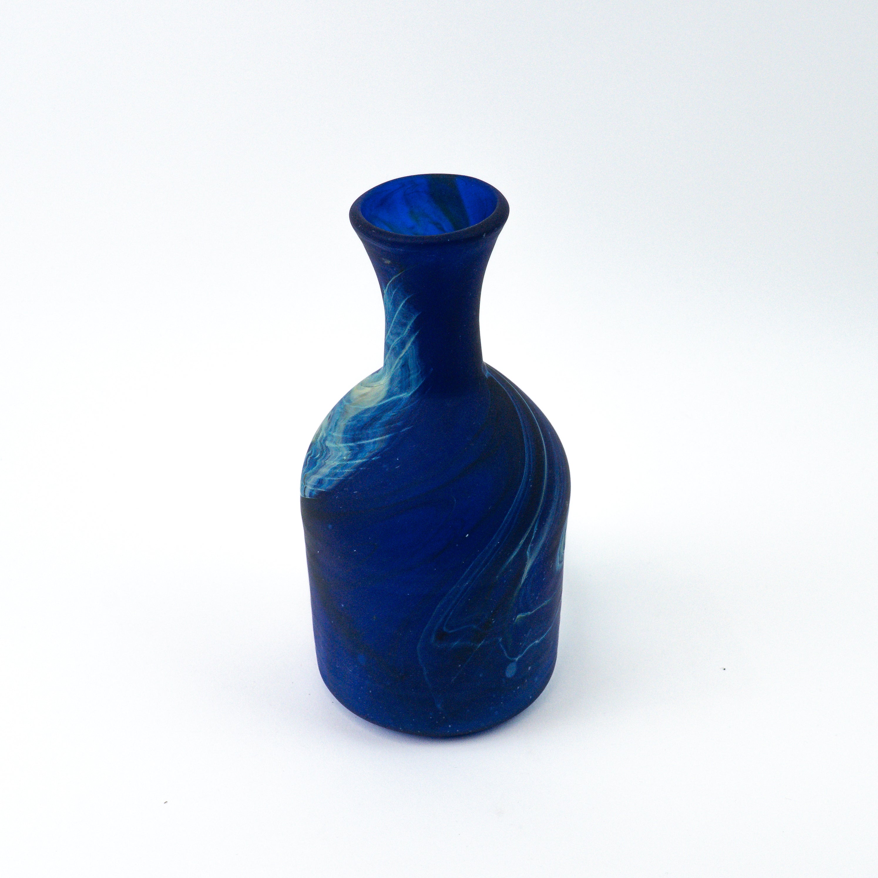 Hebron Carafe / Vase Blue – Recycled Glass & Handblown