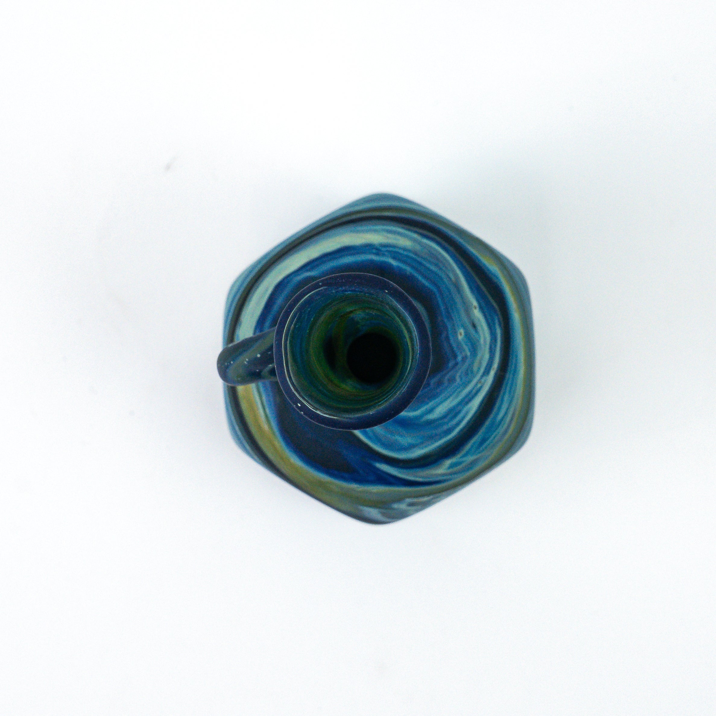 Hebron Mini Carafe / Vase Blue – Recycled Glass & Handblown