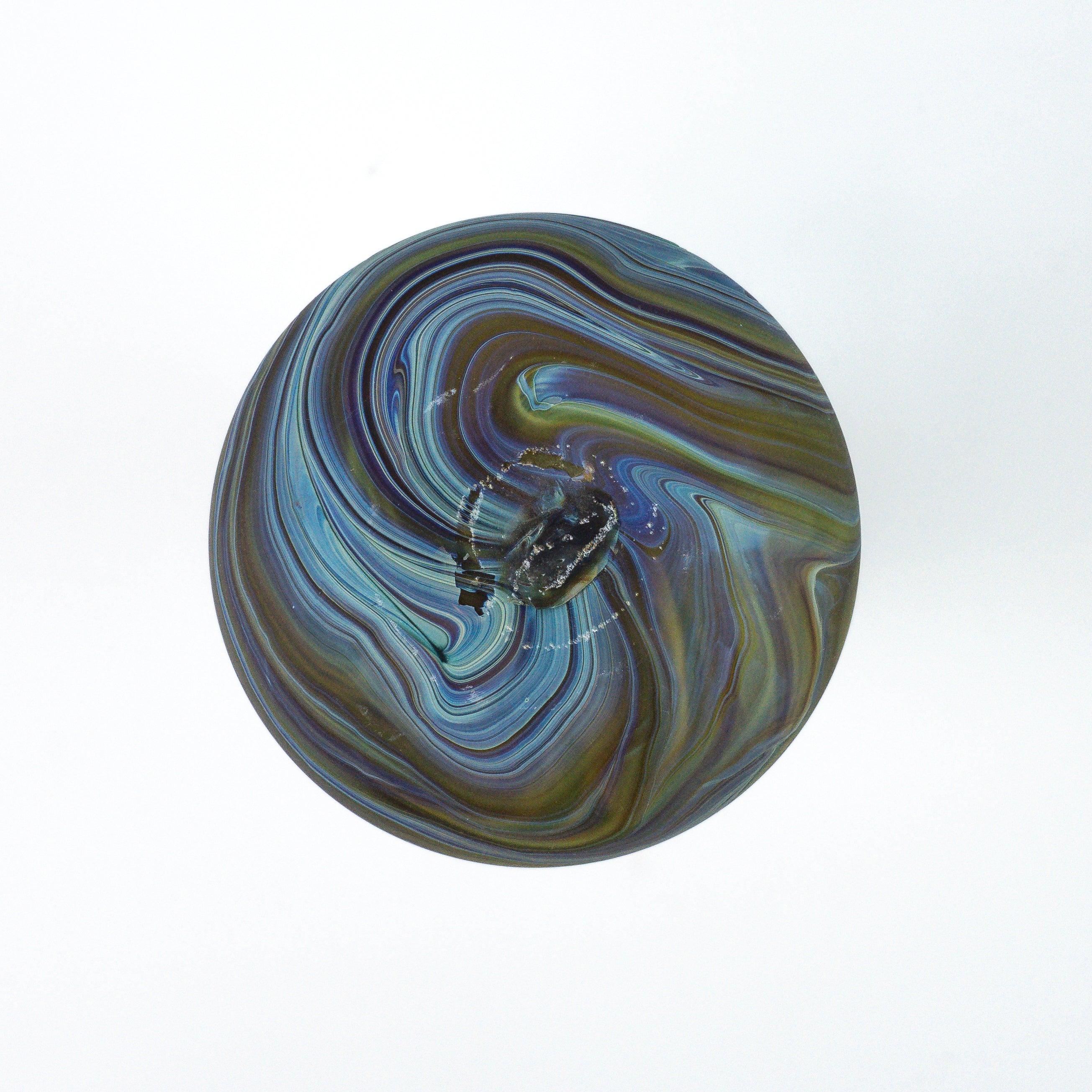 Hebron Mini Carafe / Vase Brown Blue – Recycled Glass & Handblown